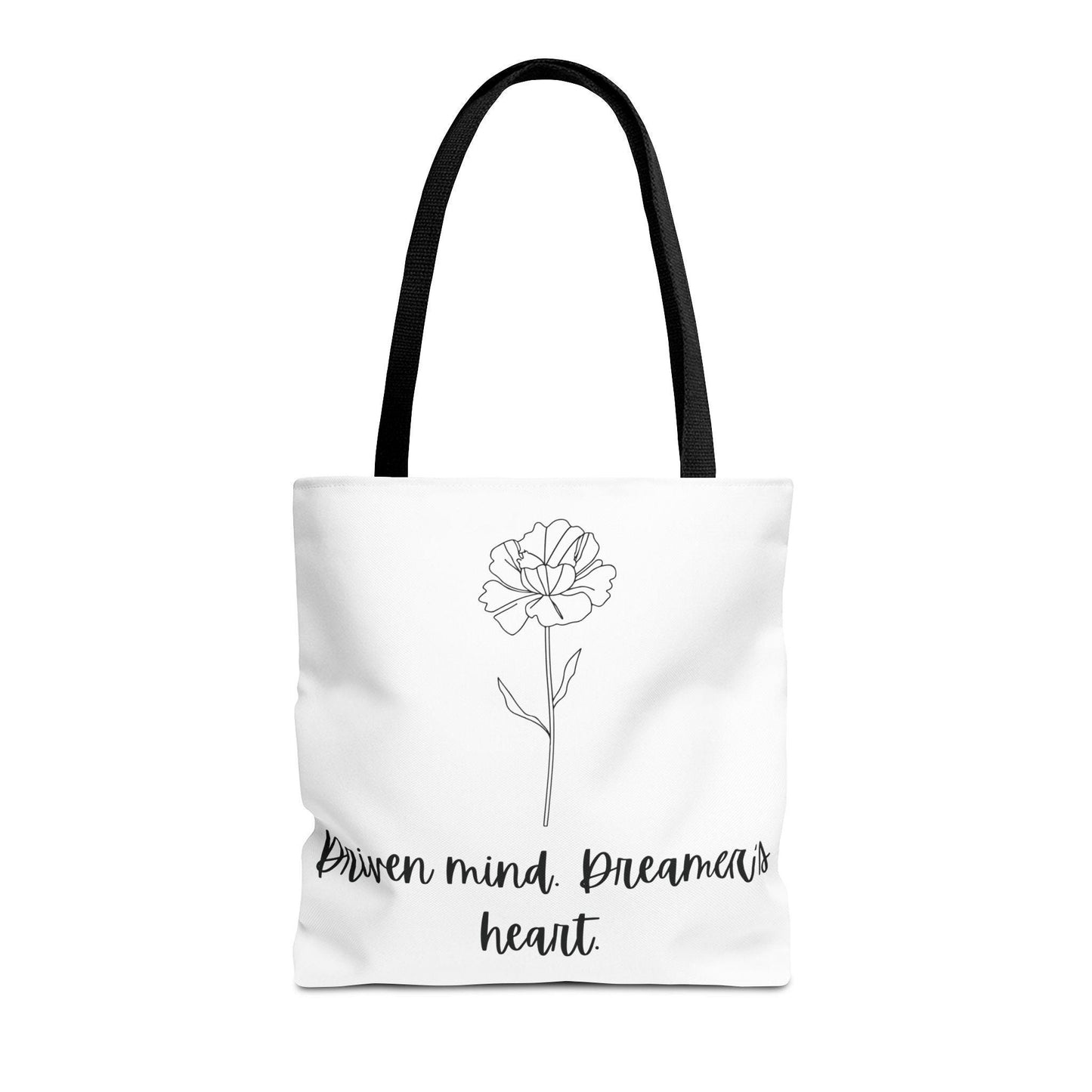 January Birth Flower Gift Floral Motivational Tote Bag, Inspirational Gift, Carnation Beach Bag, Eco-Friendly Tote Gift for Her