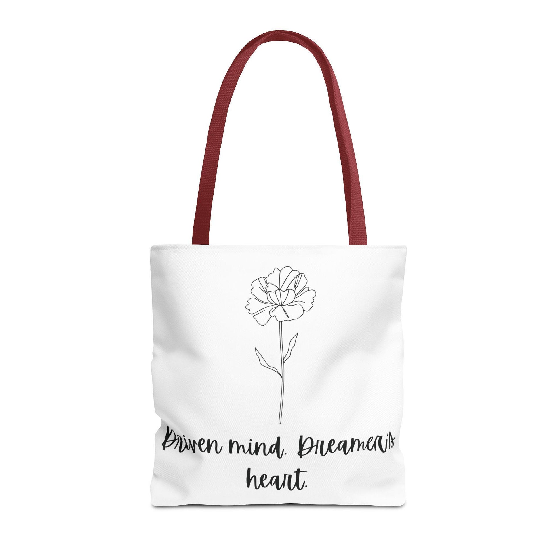 January Birth Flower Gift Floral Motivational Tote Bag, Inspirational Gift, Carnation Beach Bag, Eco-Friendly Tote Gift for Her