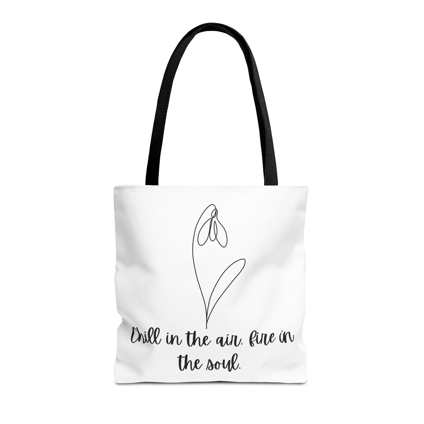 January Birth Flower Tote Bag Snowdrop Design Bith Month Floral Gift Winter Tote Minimalist Botanical Bag Gift for Her