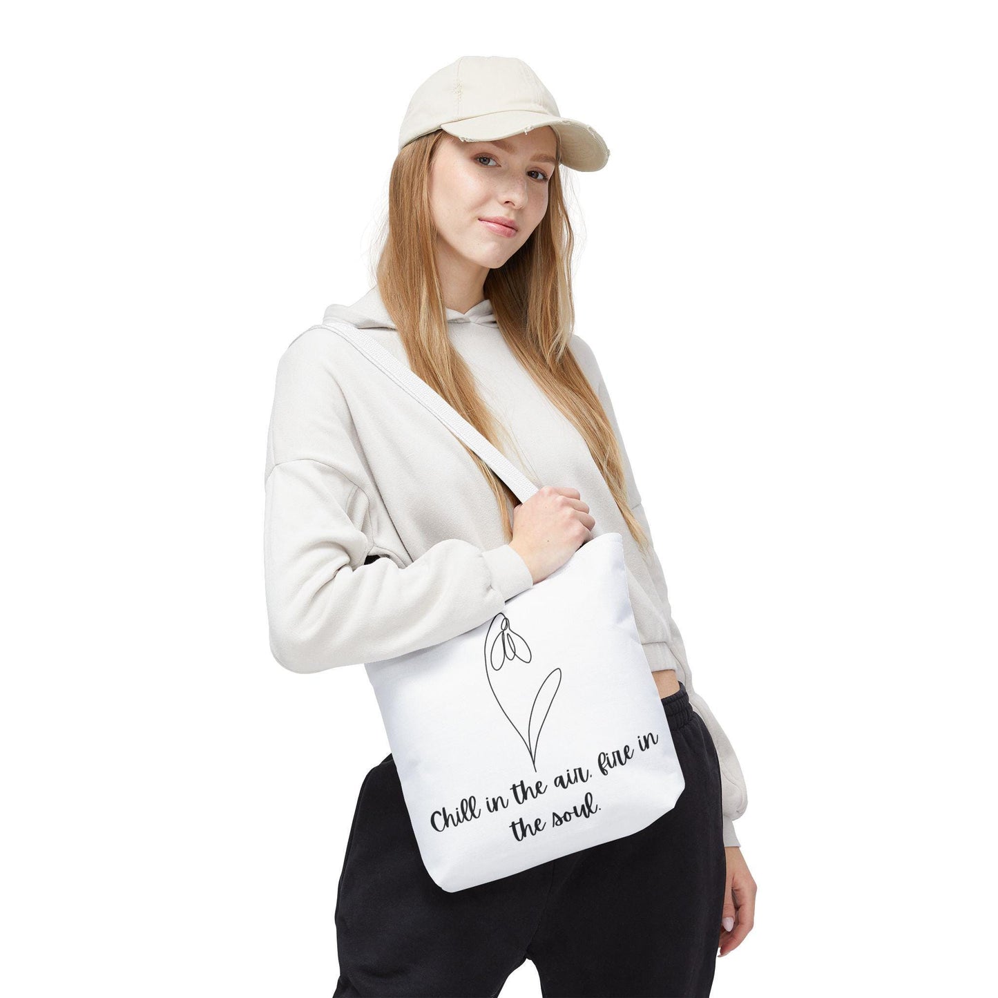 January Birth Flower Tote Bag Snowdrop Design Bith Month Floral Gift Winter Tote Minimalist Botanical Bag Gift for Her