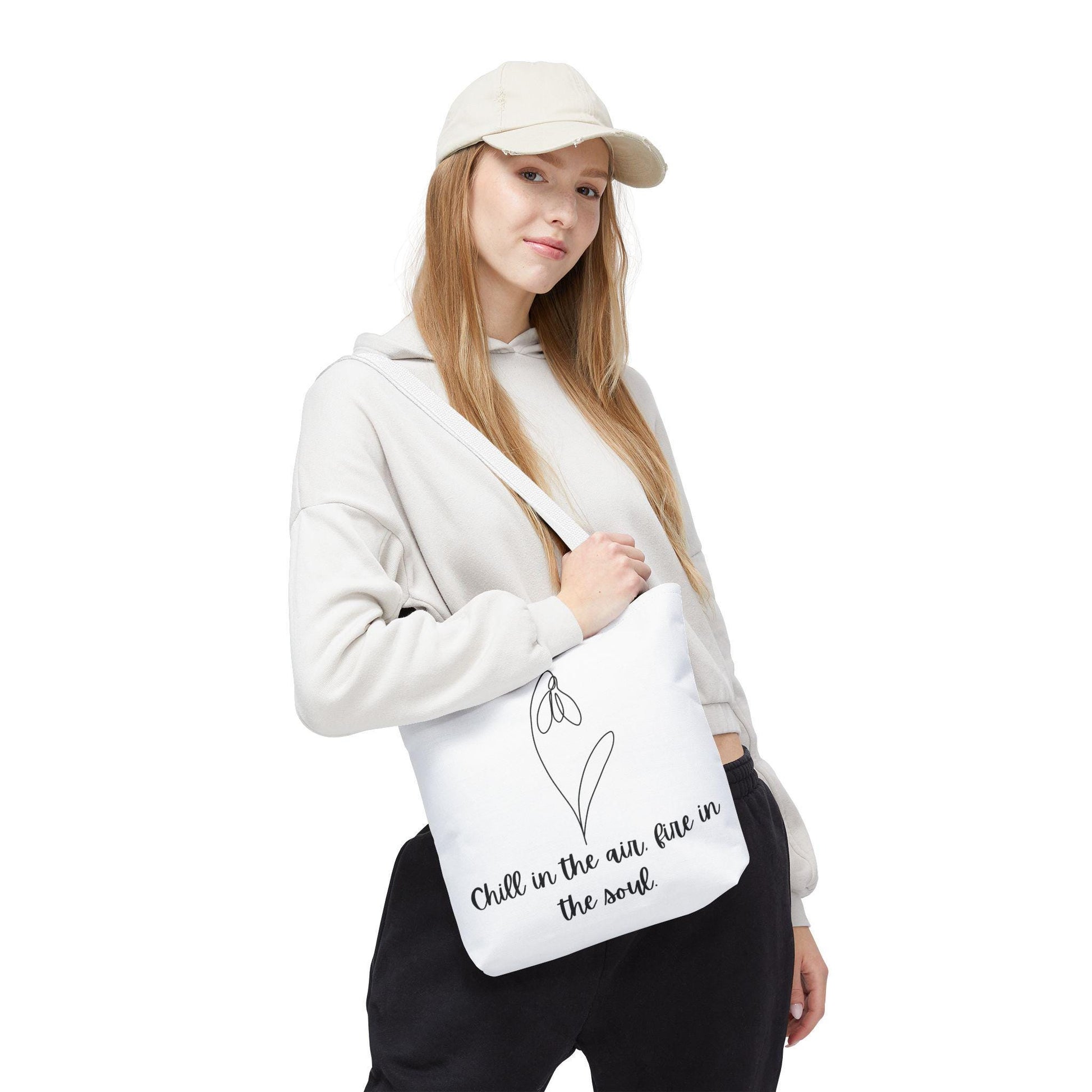 January Birth Flower Tote Bag Snowdrop Design Bith Month Floral Gift Winter Tote Minimalist Botanical Bag Gift for Her