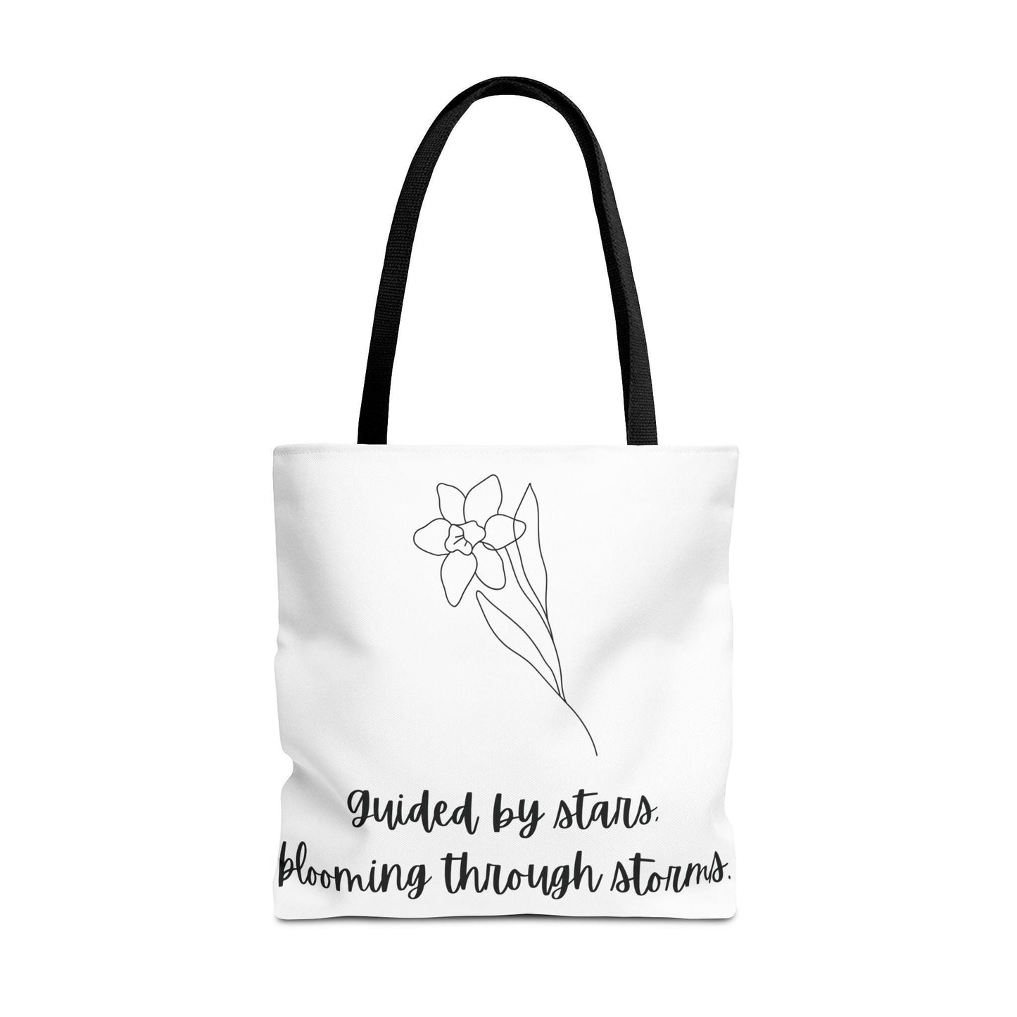 March Birth flower Tote Bag, Floral Tote, Reusable Shopping Bag, Botanical Tote, Birthday Gift Tote, Spring Tote Bag