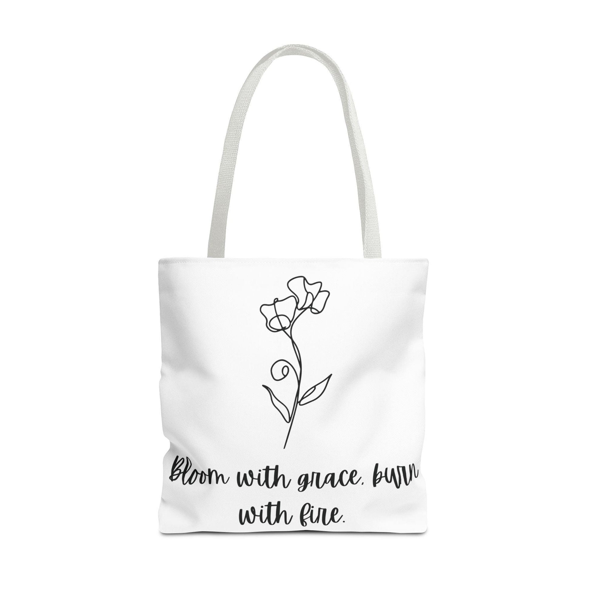 Sweetpea Birth Flower Tote Bag - Floral Spring Shoulder Bag, Gift for April Birthdays, Botanical Market Tote, Eco-Friendly Grocery Bag,