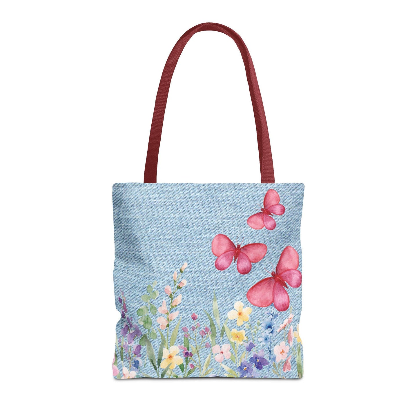 Butterfly Garden Tote Bag | Floral Carry-All for Spring Adventures, Eco-Friendly Shopping, Teacher Gift, Beach Bag, Everyday Essentials