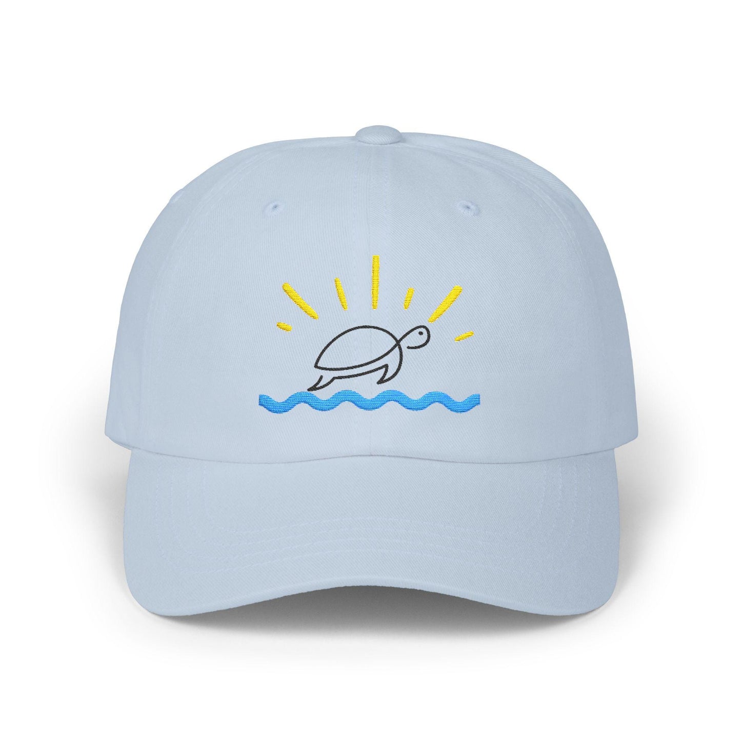 Beach Vibes Dad Cap, Cute Turtle Hat, Summer Accessory, Gift for Dads, Casual Headwear, Outdoor Lover's Cap