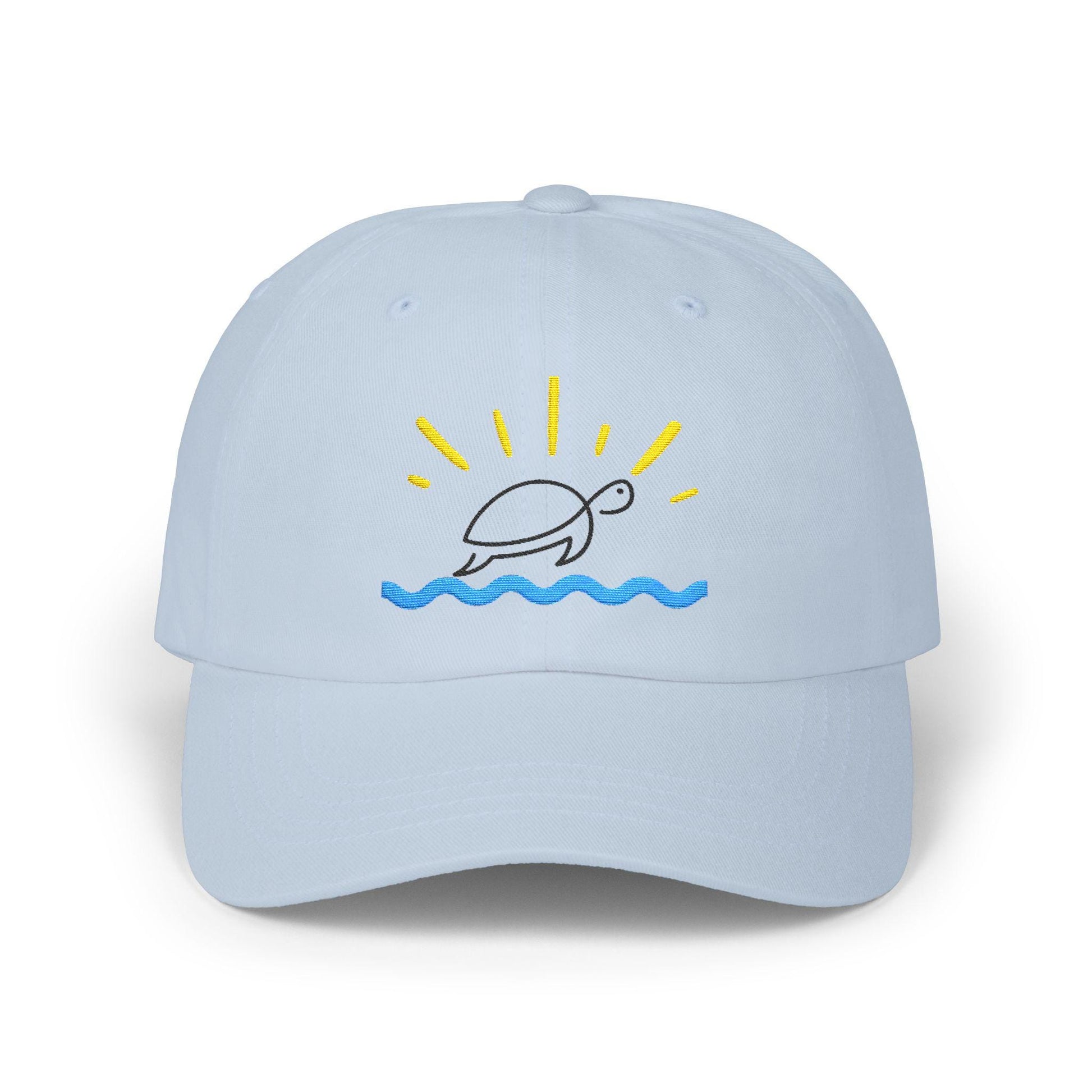 Beach Vibes Dad Cap, Cute Turtle Hat, Summer Accessory, Gift for Dads, Casual Headwear, Outdoor Lover's Cap