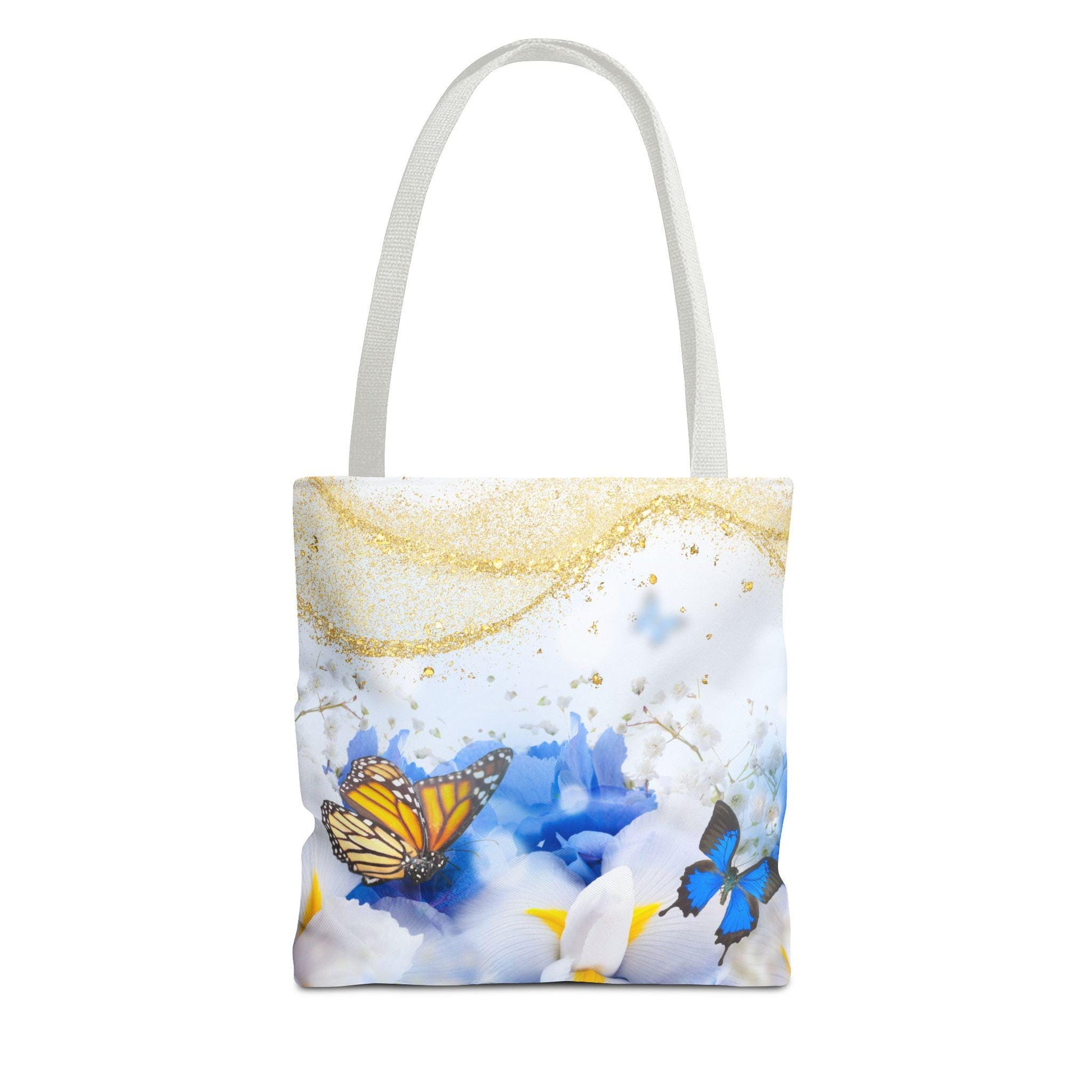 Butterfly Floral Tote Bag - Stylish Eco-Friendly Shopper, Perfect for Spring Outings, Gifts, Beach Days, Everyday Use