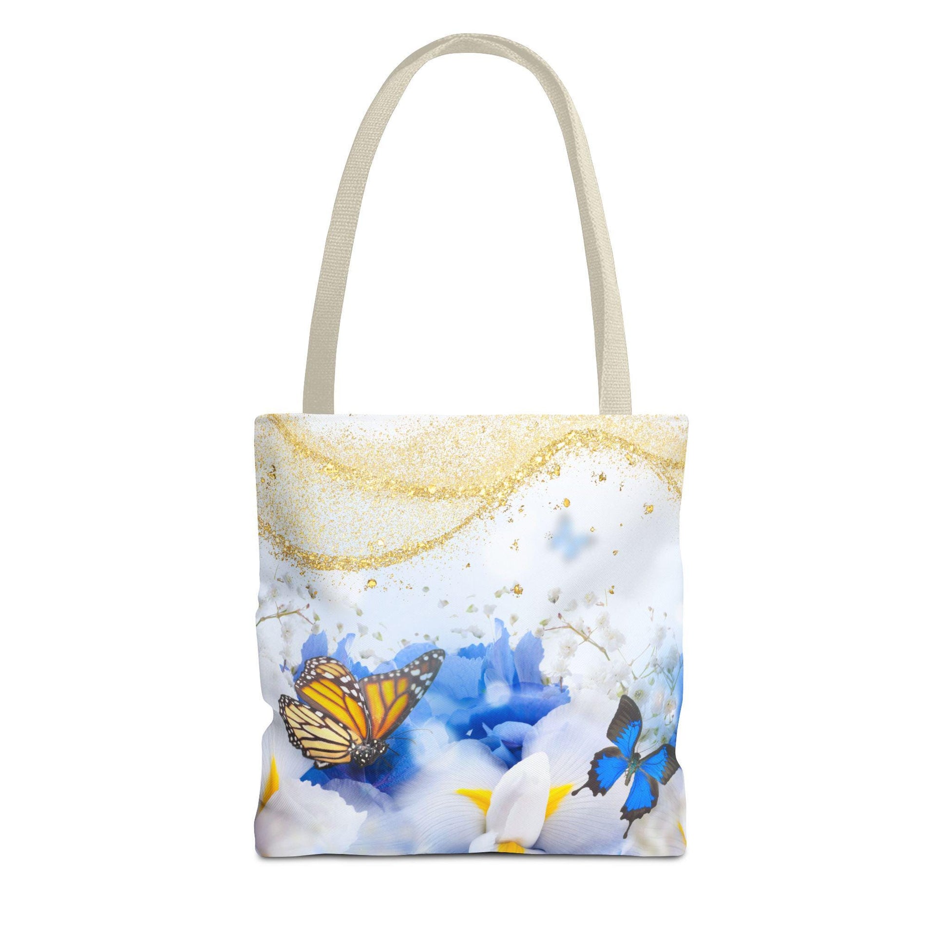 Butterfly Floral Tote Bag - Stylish Eco-Friendly Shopper, Perfect for Spring Outings, Gifts, Beach Days, Everyday Use