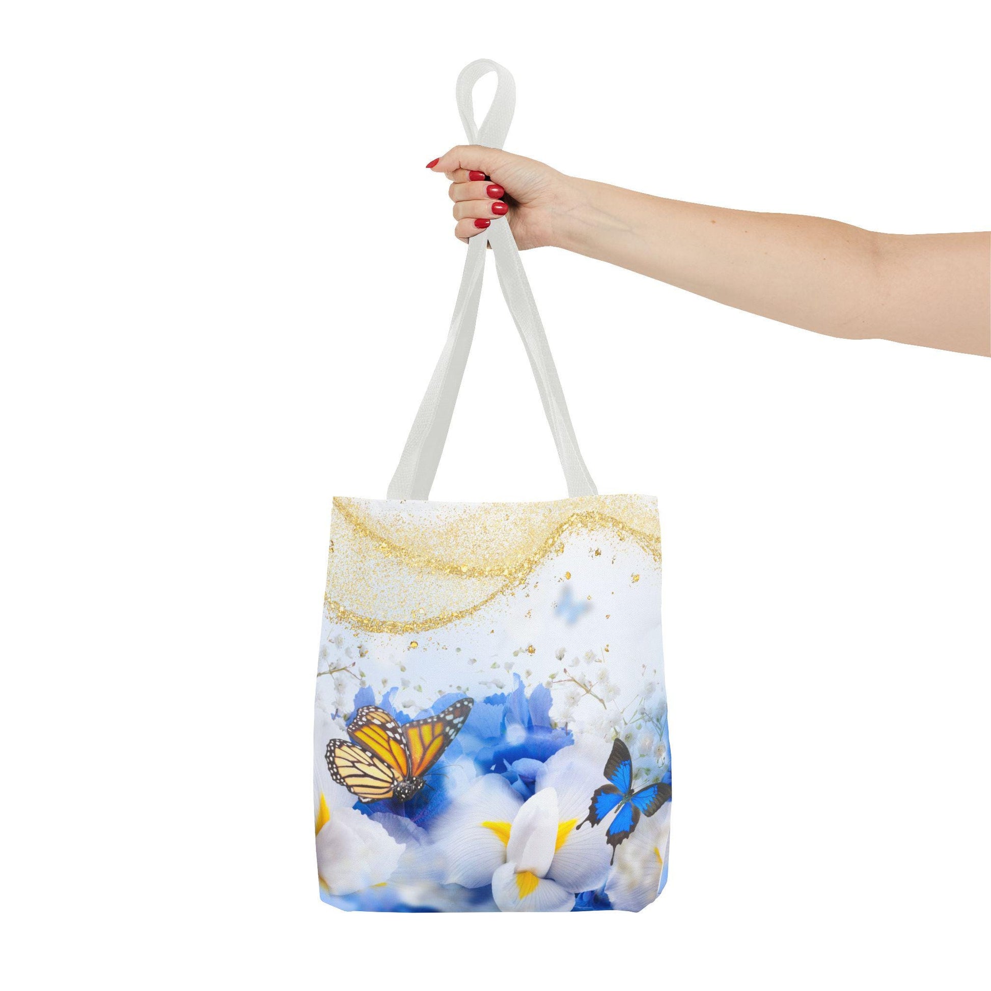 Butterfly Floral Tote Bag - Stylish Eco-Friendly Shopper, Perfect for Spring Outings, Gifts, Beach Days, Everyday Use