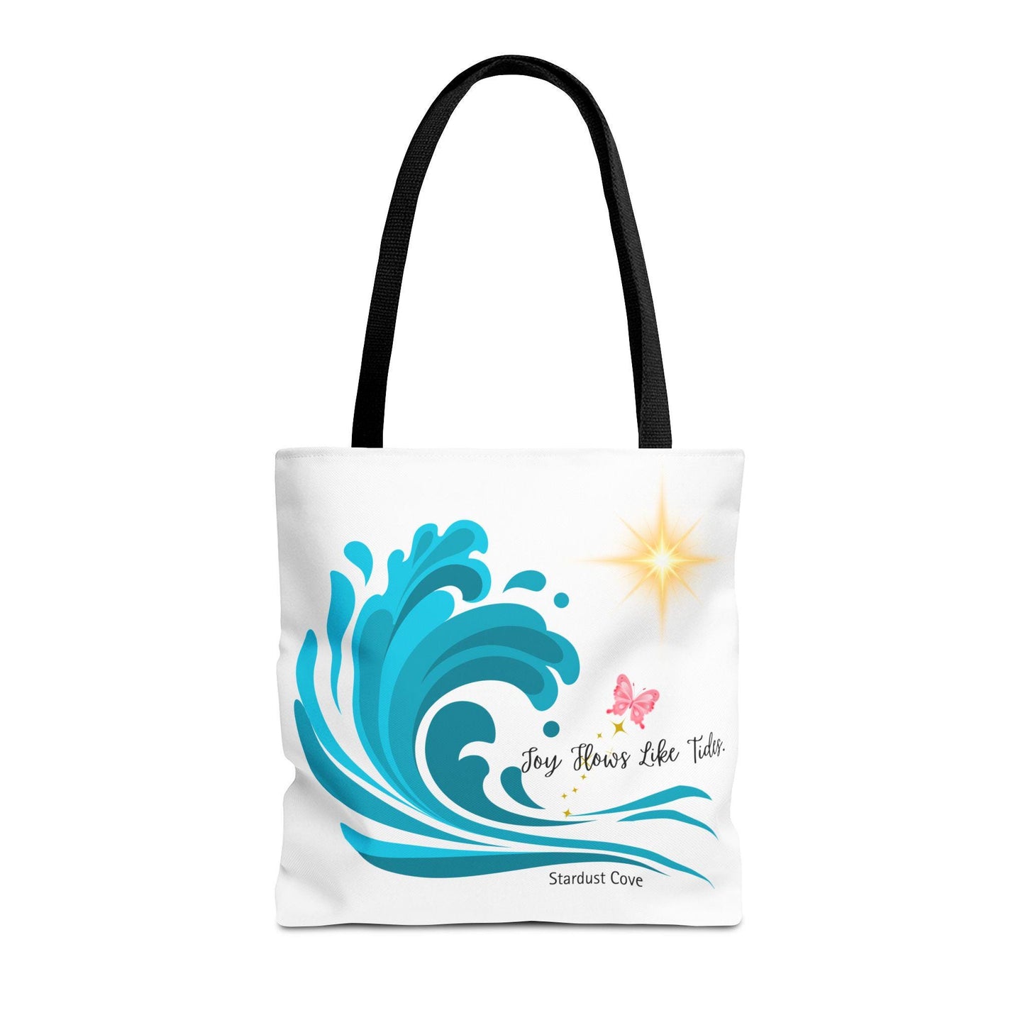 Joy Flows Like Water Tote Bag, Colorful Beach Bag, Vacation Tote, Eco-Friendly Carryall, Summer Accessories, Gift for Ocean Lovers