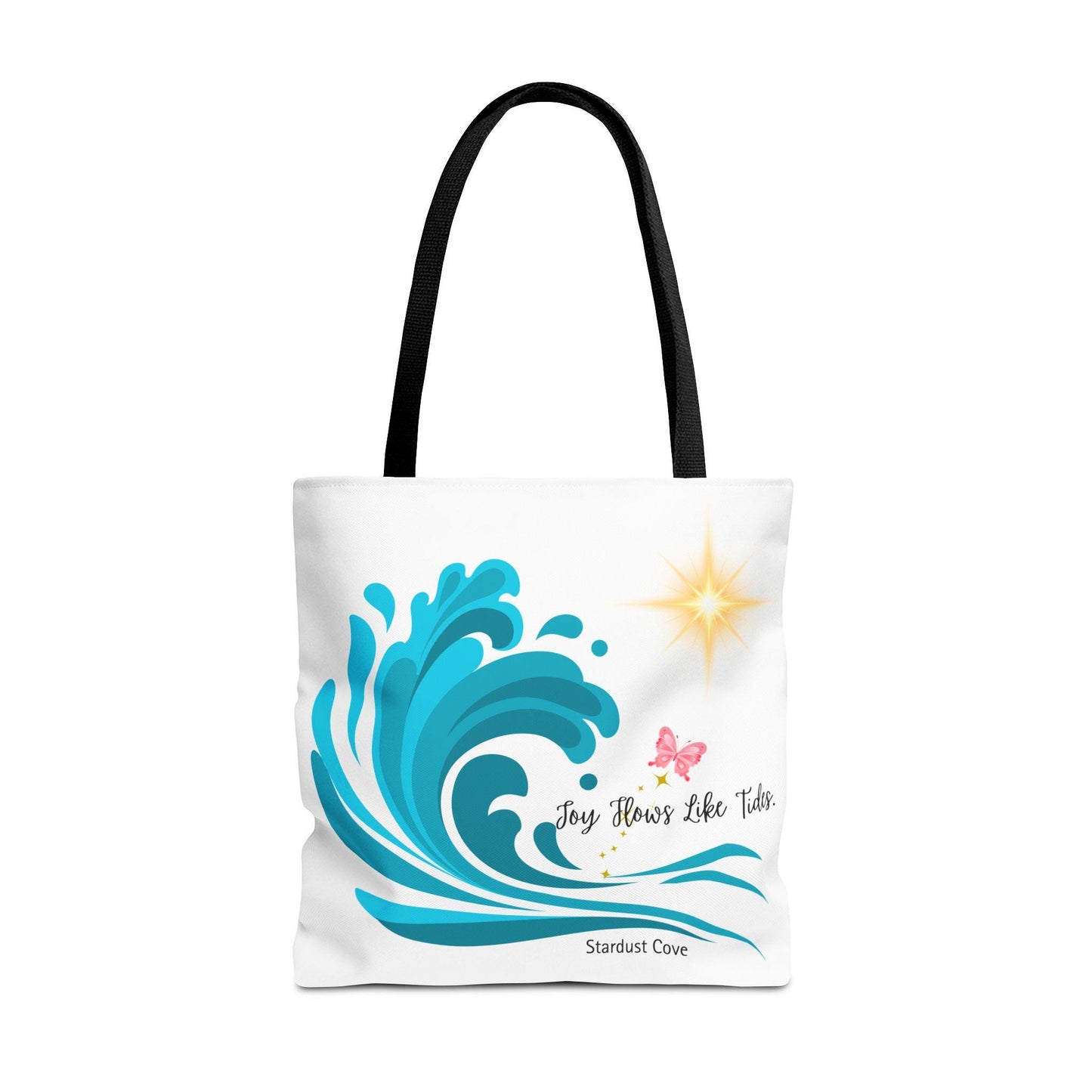 Joy Flows Like Water Tote Bag, Colorful Beach Bag, Vacation Tote, Eco-Friendly Carryall, Summer Accessories, Gift for Ocean Lovers