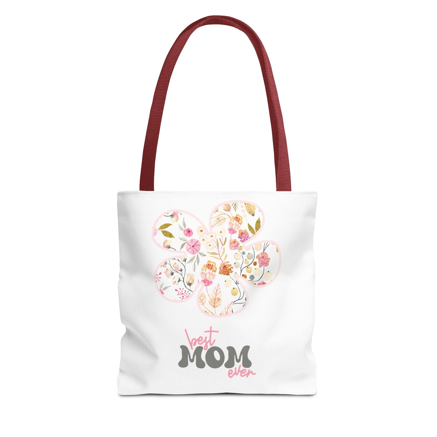 Best Mom Ever Floral Tote Bag, Gift for Mom, Mother's Day Tote, Boho Chic Bag, Everyday Shopping Tote, Eco-Friendly Bag