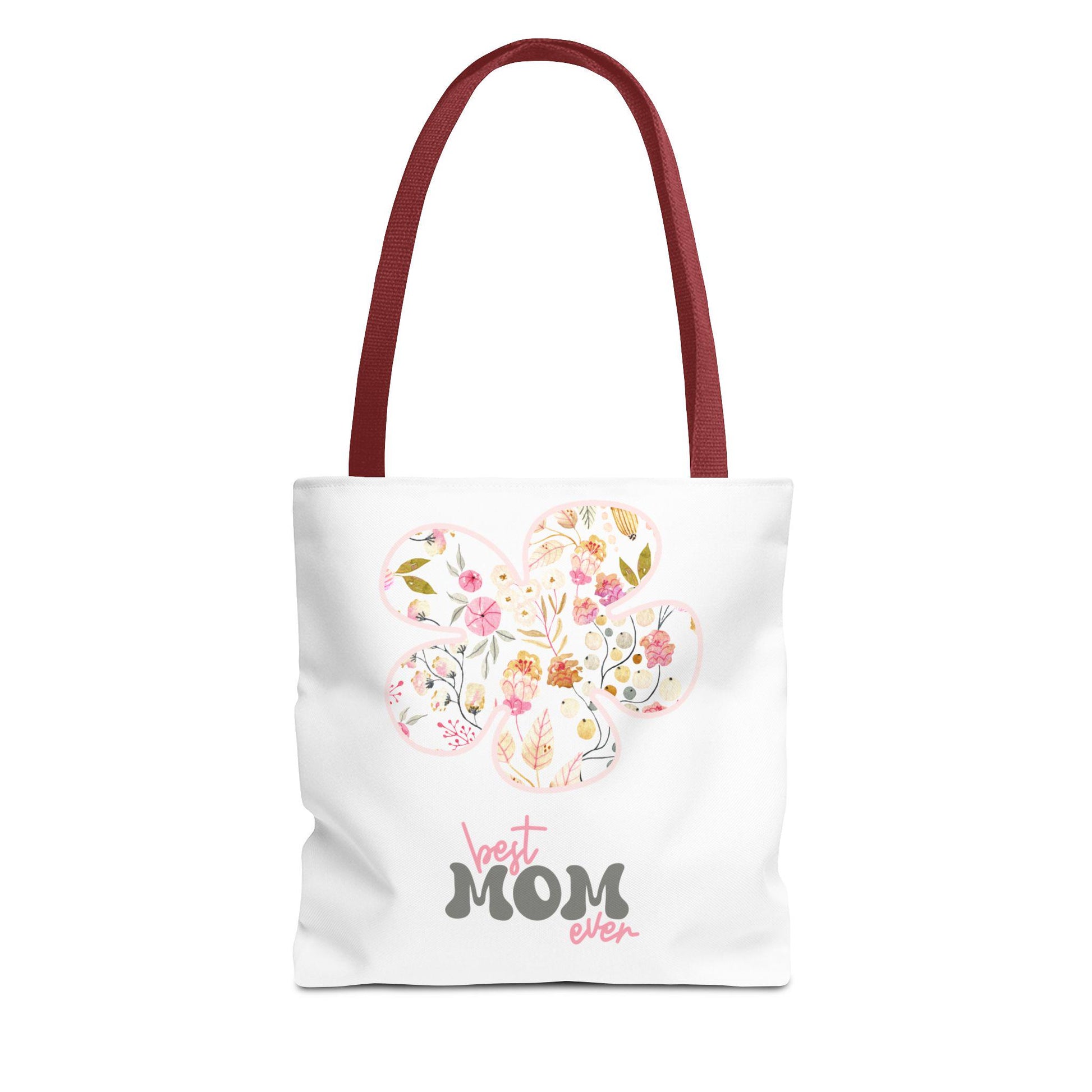 Best Mom Ever Floral Tote Bag, Gift for Mom, Mother's Day Tote, Boho Chic Bag, Everyday Shopping Tote, Eco-Friendly Bag