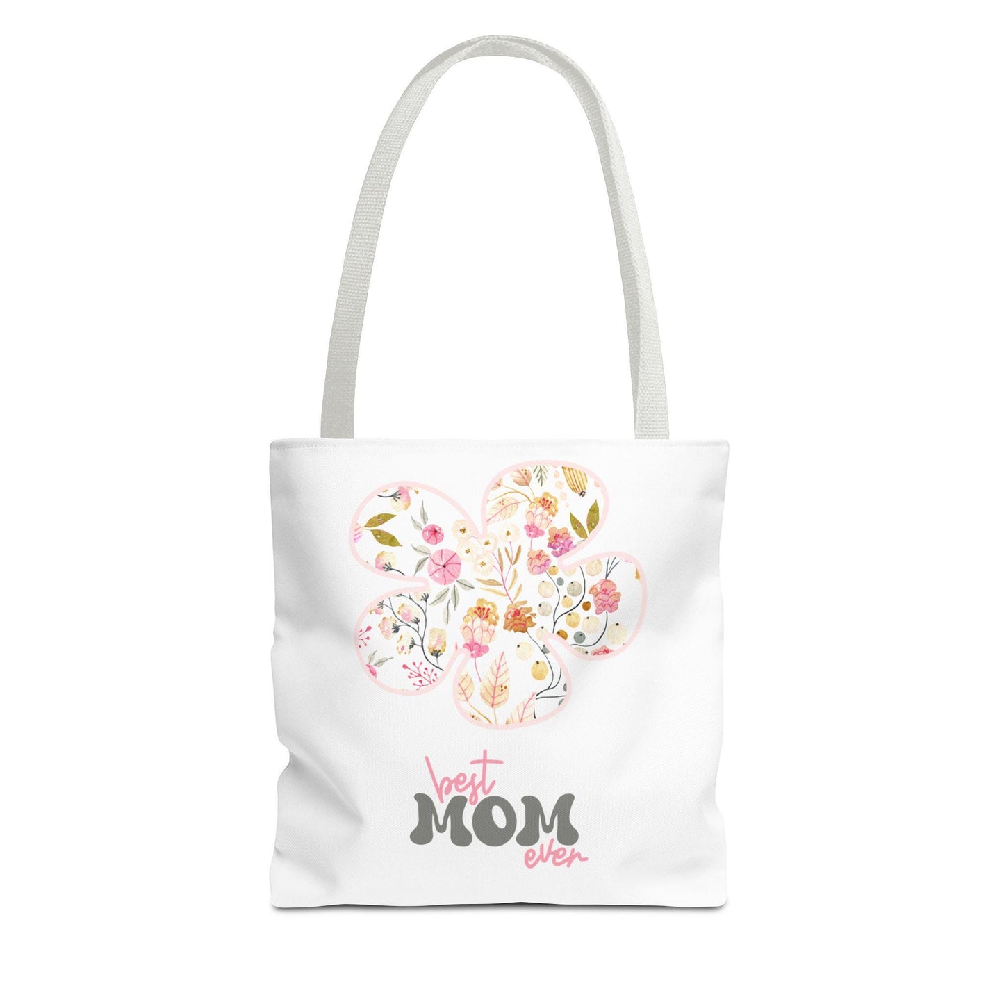 Best Mom Ever Floral Tote Bag, Gift for Mom, Mother's Day Tote, Boho Chic Bag, Everyday Shopping Tote, Eco-Friendly Bag