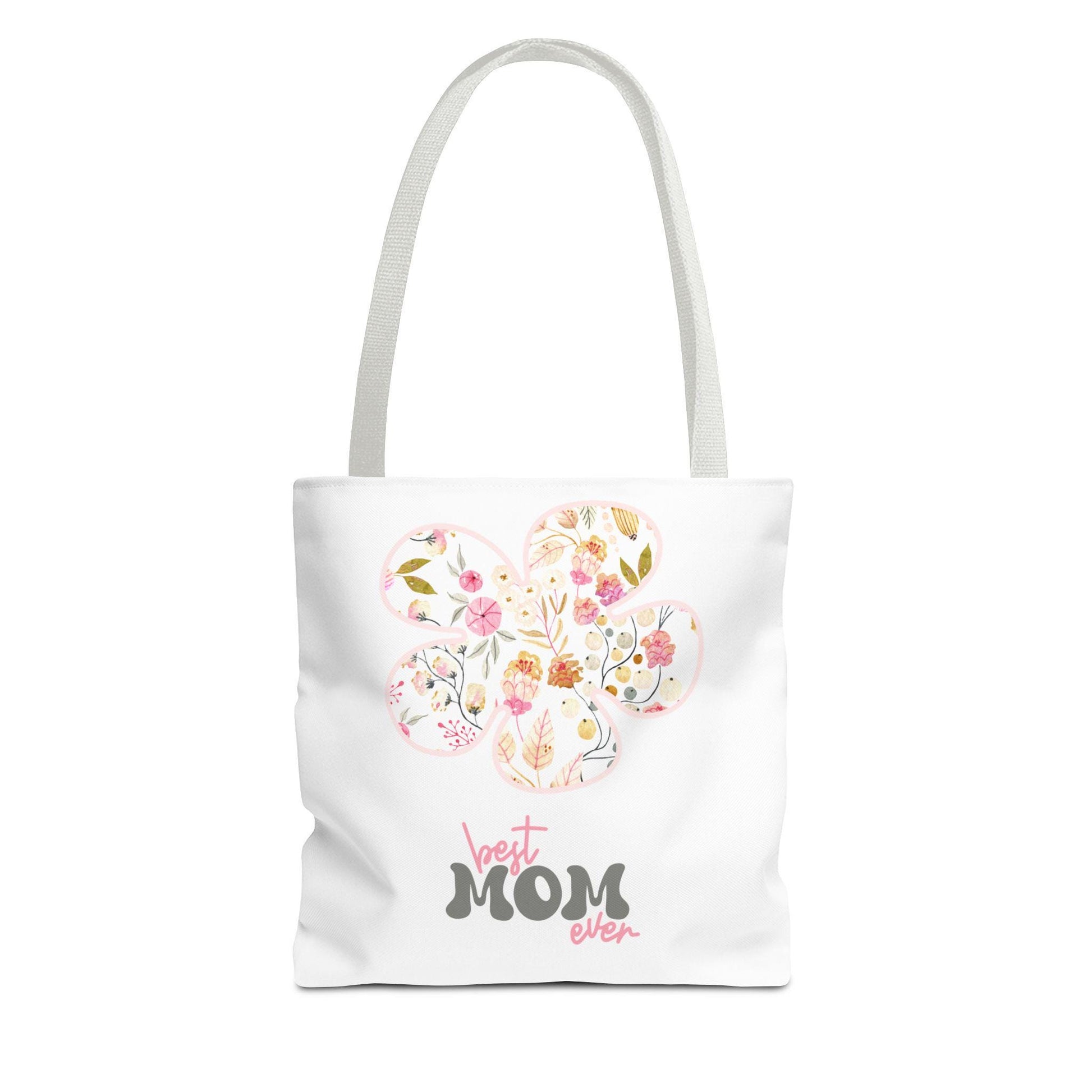 Best Mom Ever Floral Tote Bag, Gift for Mom, Mother's Day Tote, Boho Chic Bag, Everyday Shopping Tote, Eco-Friendly Bag