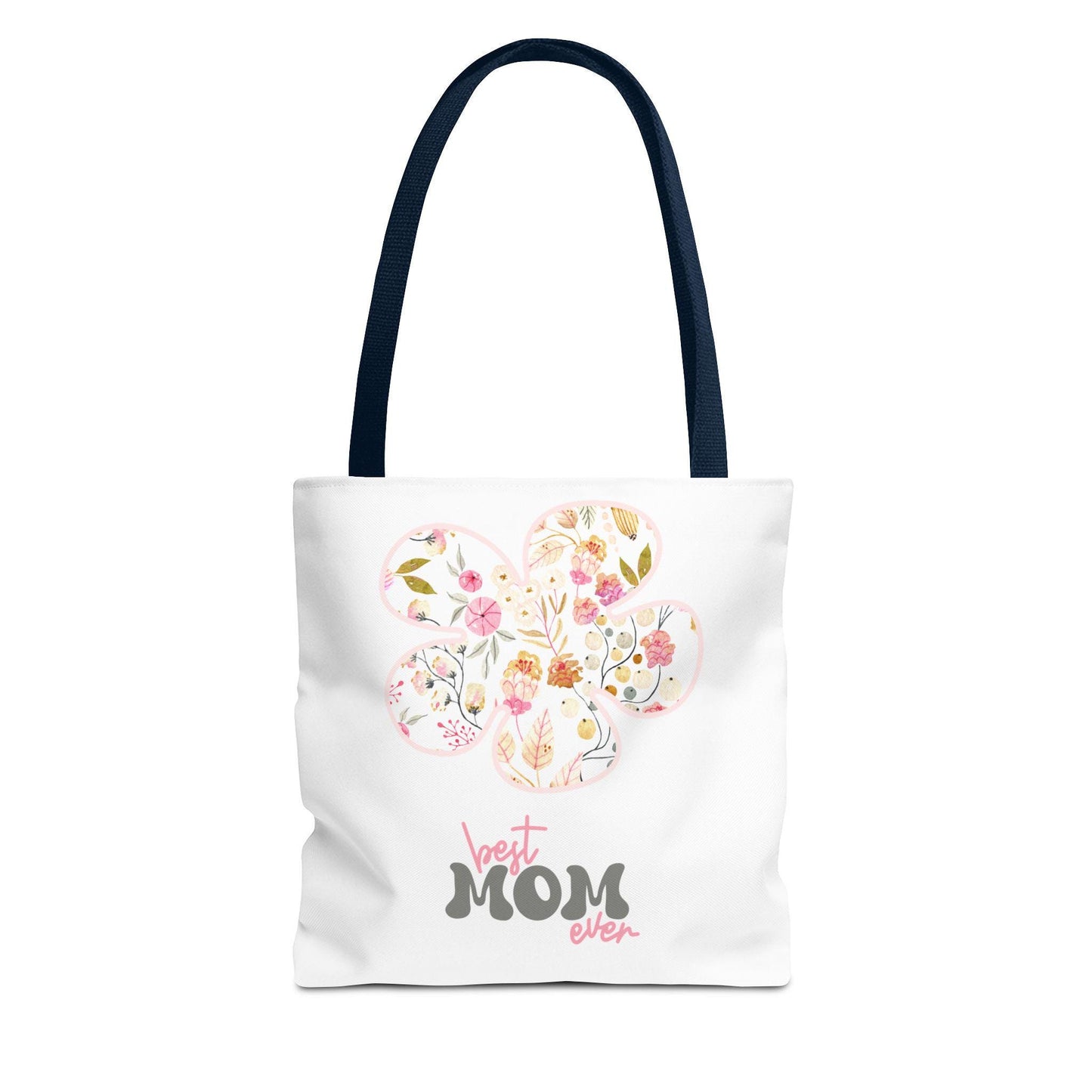 Best Mom Ever Floral Tote Bag, Gift for Mom, Mother's Day Tote, Boho Chic Bag, Everyday Shopping Tote, Eco-Friendly Bag