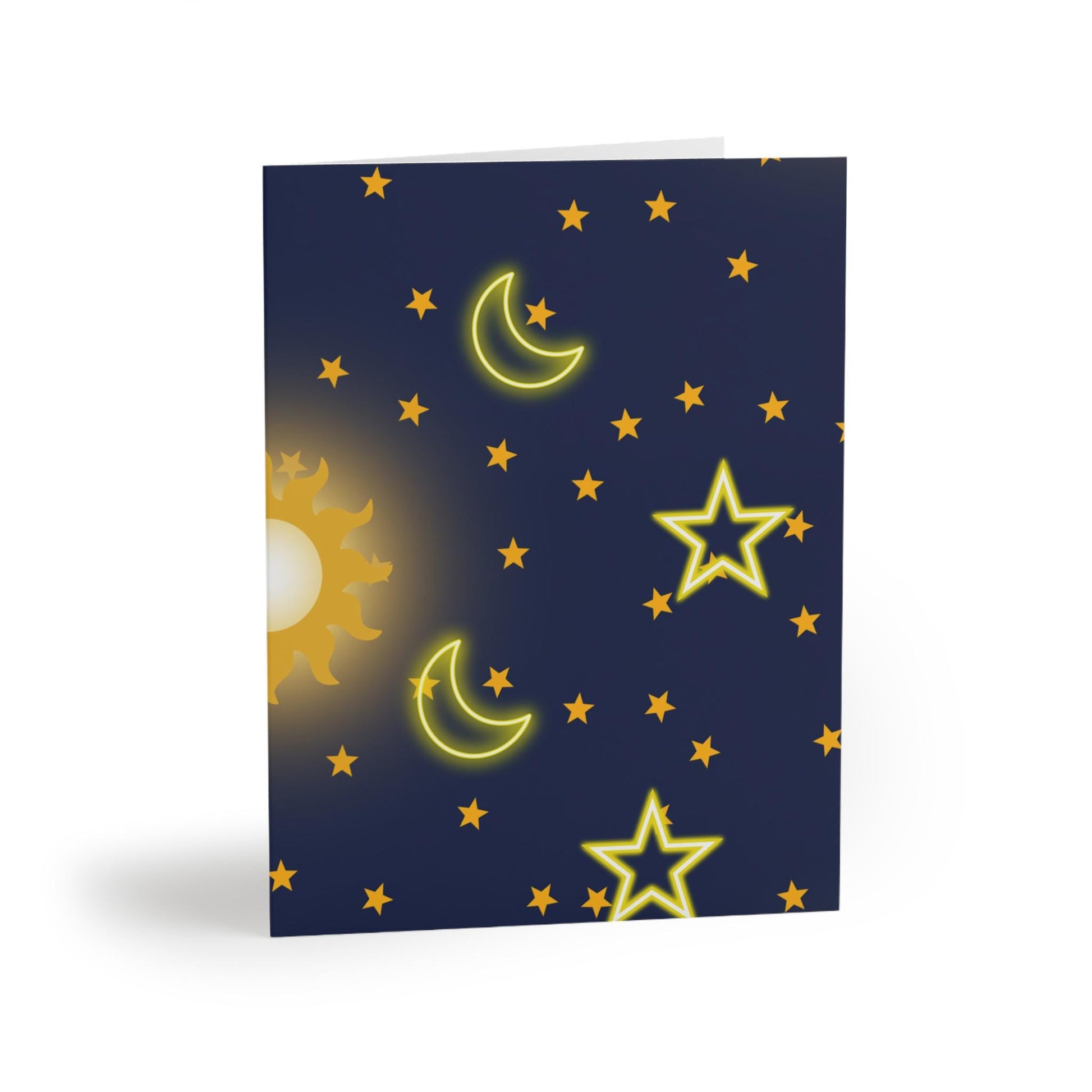 Celestial Greeting Cards Set - Starry Night, Sun & Moon Themes, Perfect for Birthdays, Weddings, Thank You Notes, Celebration Cards