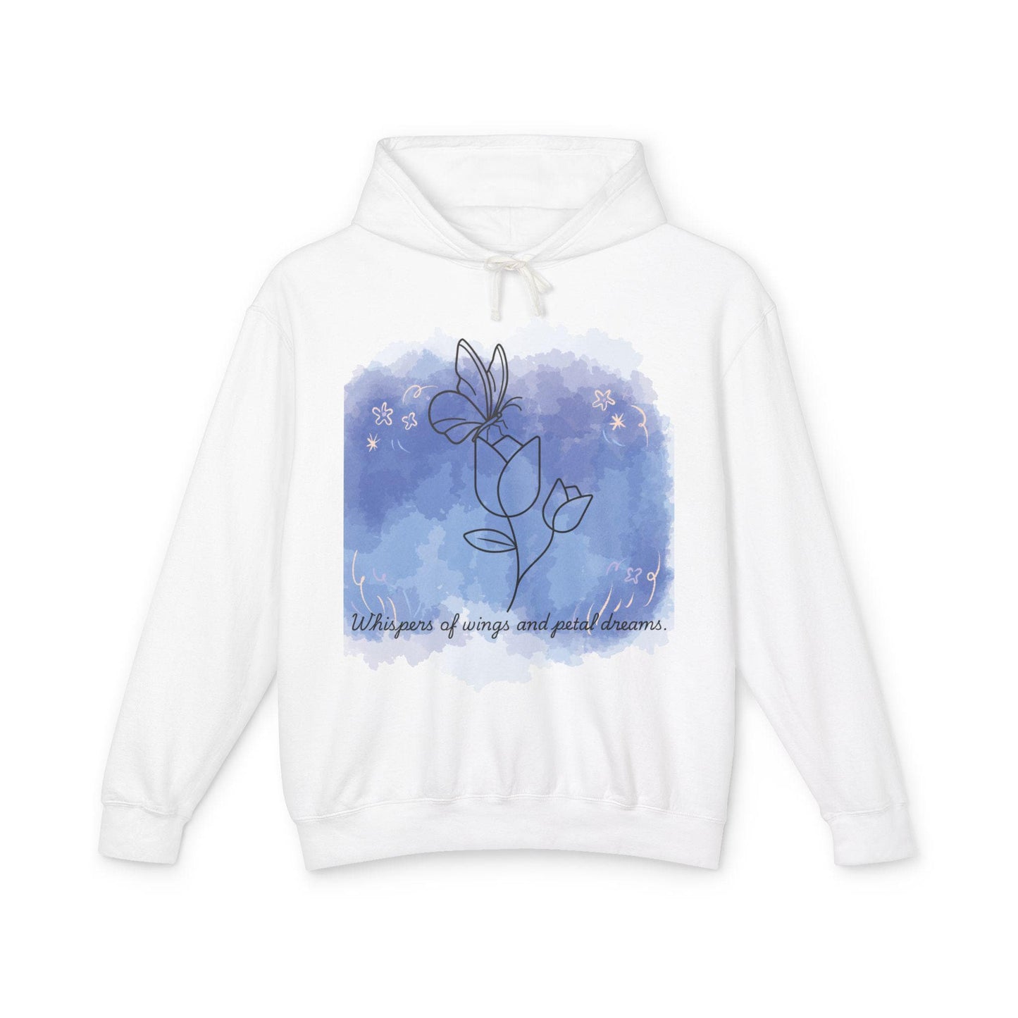 Whimsical Floral Dream Hoodie, Unisex Lightweight Sweatshirt, Perfect for Relaxing, Gift for Nature Lovers, Spring Fashion