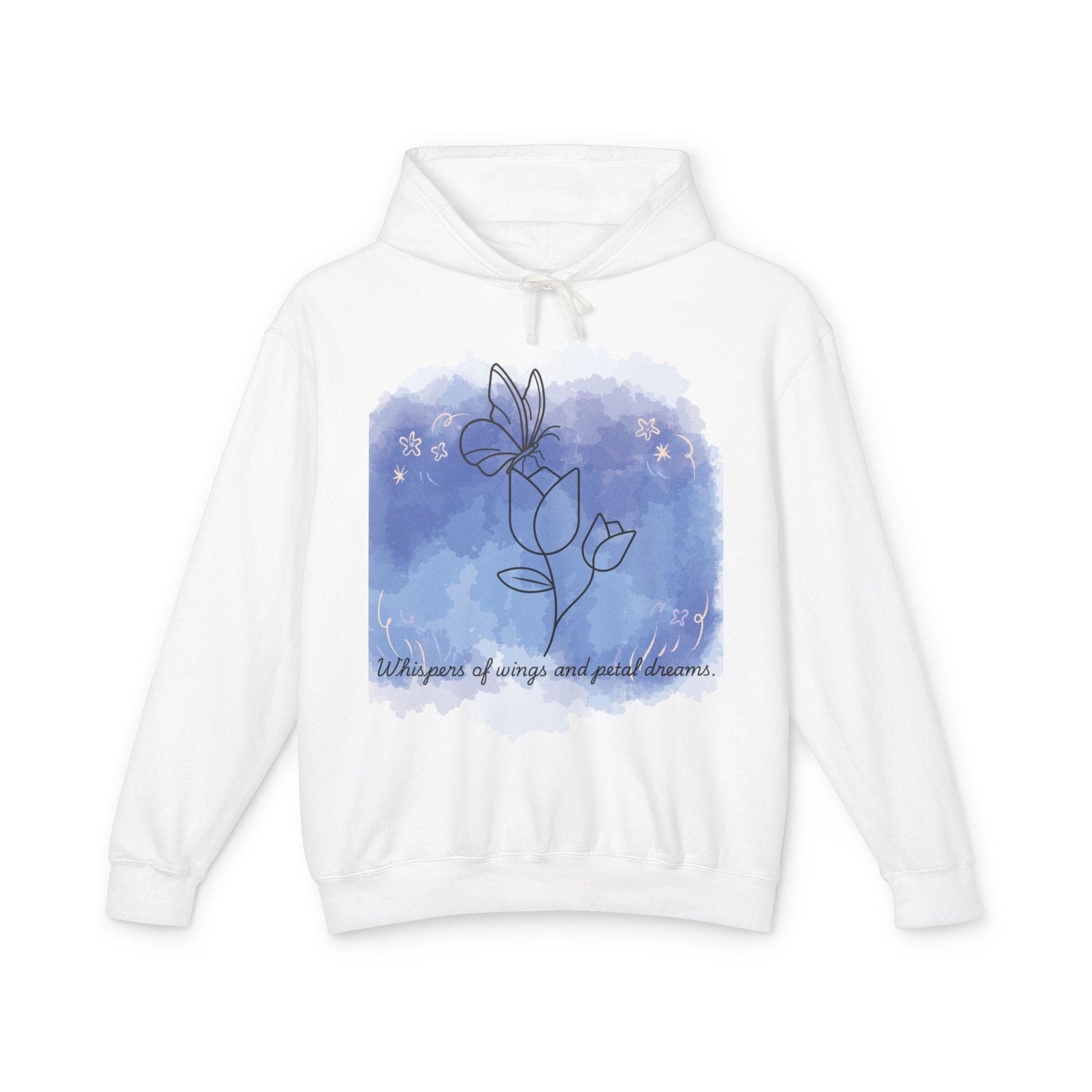 Whimsical Floral Dream Hoodie, Unisex Lightweight Sweatshirt, Perfect for Relaxing, Gift for Nature Lovers, Spring Fashion