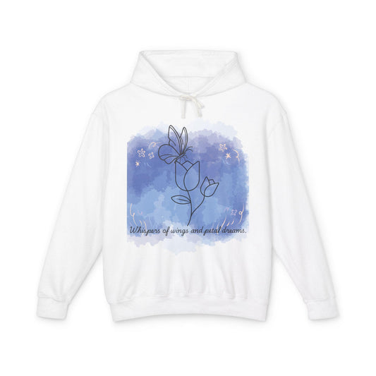 Whimsical Floral Dream Hoodie, Unisex Lightweight Sweatshirt, Perfect for Relaxing, Gift for Nature Lovers, Spring Fashion