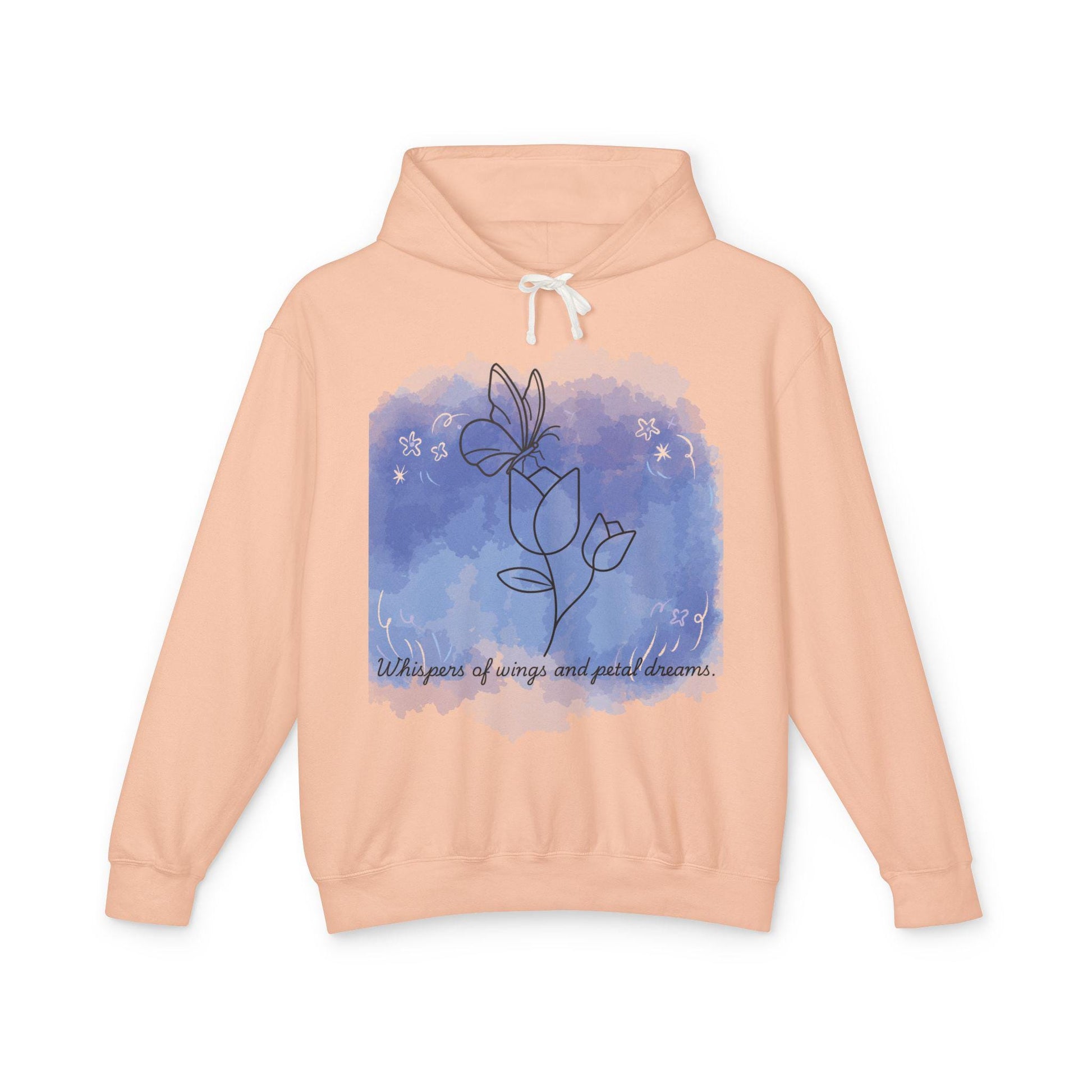 Whimsical Floral Dream Hoodie, Unisex Lightweight Sweatshirt, Perfect for Relaxing, Gift for Nature Lovers, Spring Fashion