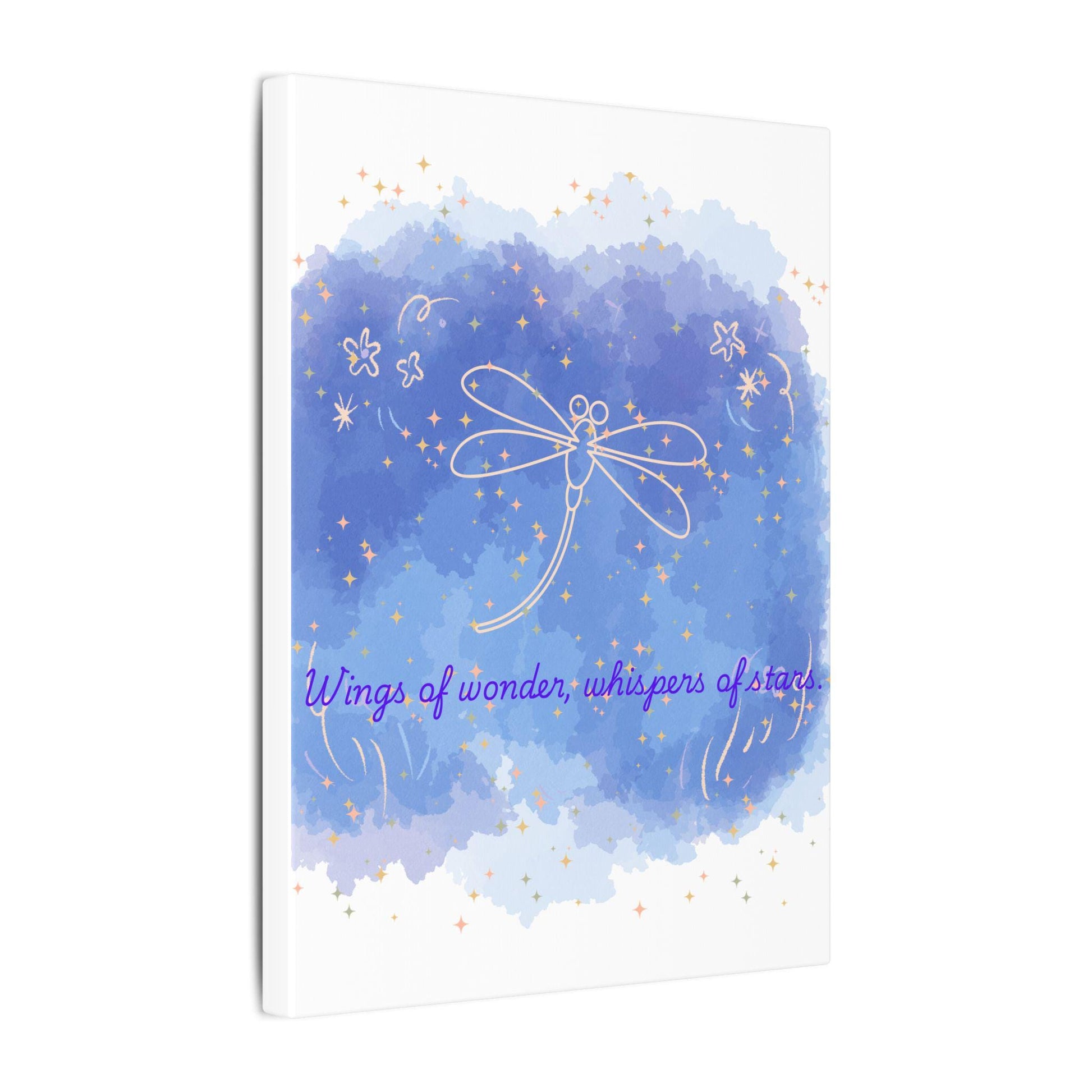 Whimsical Canvas Art Print - Dragonfly Design, Home Decor, Inspirational Wall Art, Gift for Nature Lovers, Nursery Decor