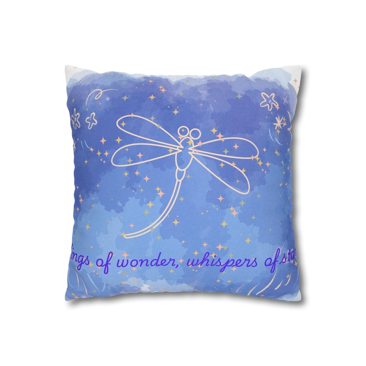 Whimsical Dragonfly Pillowcase - Cozy Home Decor, Gift for Nature Lovers, Dreamy Bedroom Accent, Decorative Cushion Cover, Boho Style