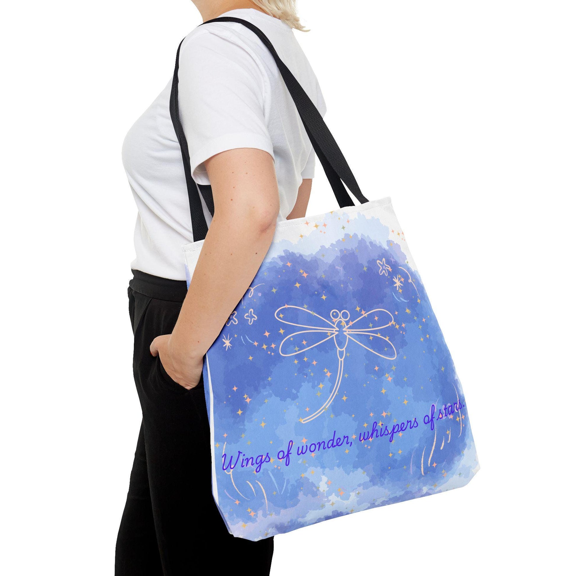 Whimsical Dragonfly Tote Bag, Eco-Friendly Shopping Bag, Gift for Nature Lovers, Summer Outings, Art-Inspired Carry-All