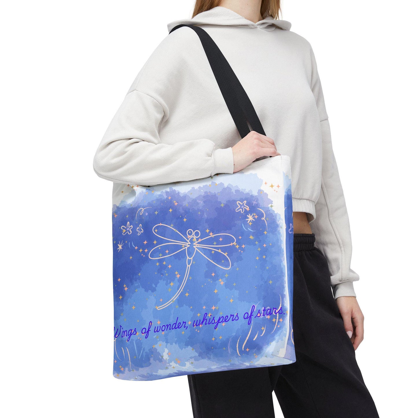 Whimsical Dragonfly Tote Bag, Eco-Friendly Shopping Bag, Gift for Nature Lovers, Summer Outings, Art-Inspired Carry-All