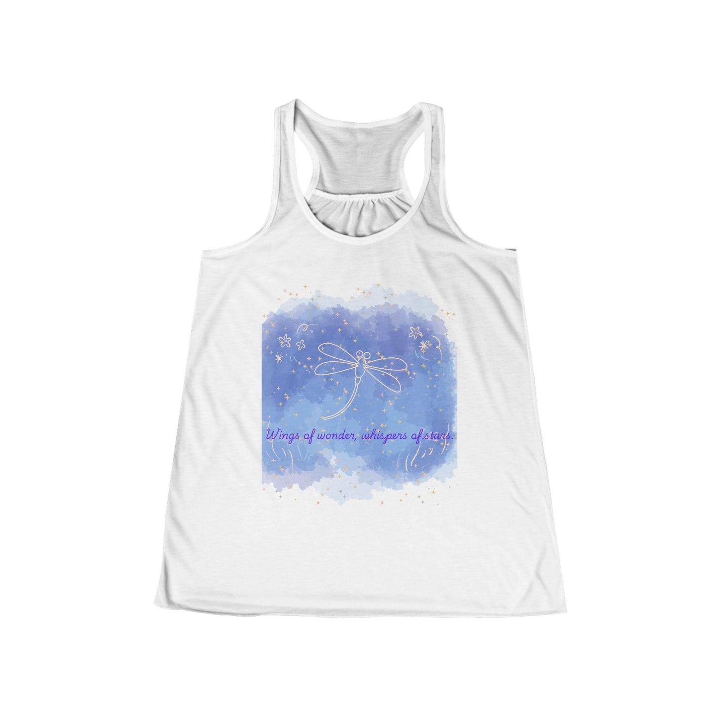 Whimsical Dragonfly Racerback Tank, Inspirational Women's Top, Summer Apparel, Gifts for Nature Lovers, Casual Wear, Vacation Outfit