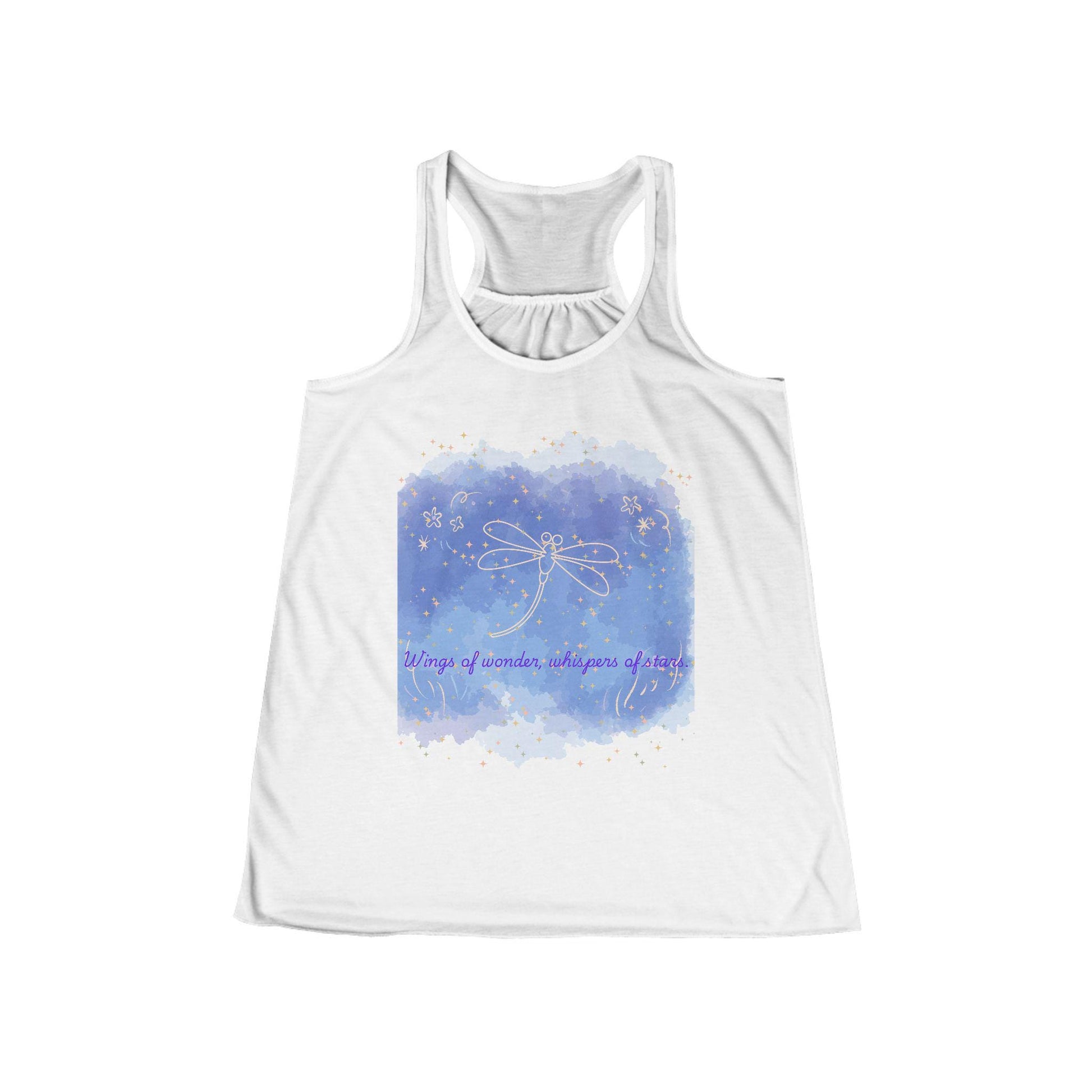 Whimsical Dragonfly Racerback Tank, Inspirational Women's Top, Summer Apparel, Gifts for Nature Lovers, Casual Wear, Vacation Outfit