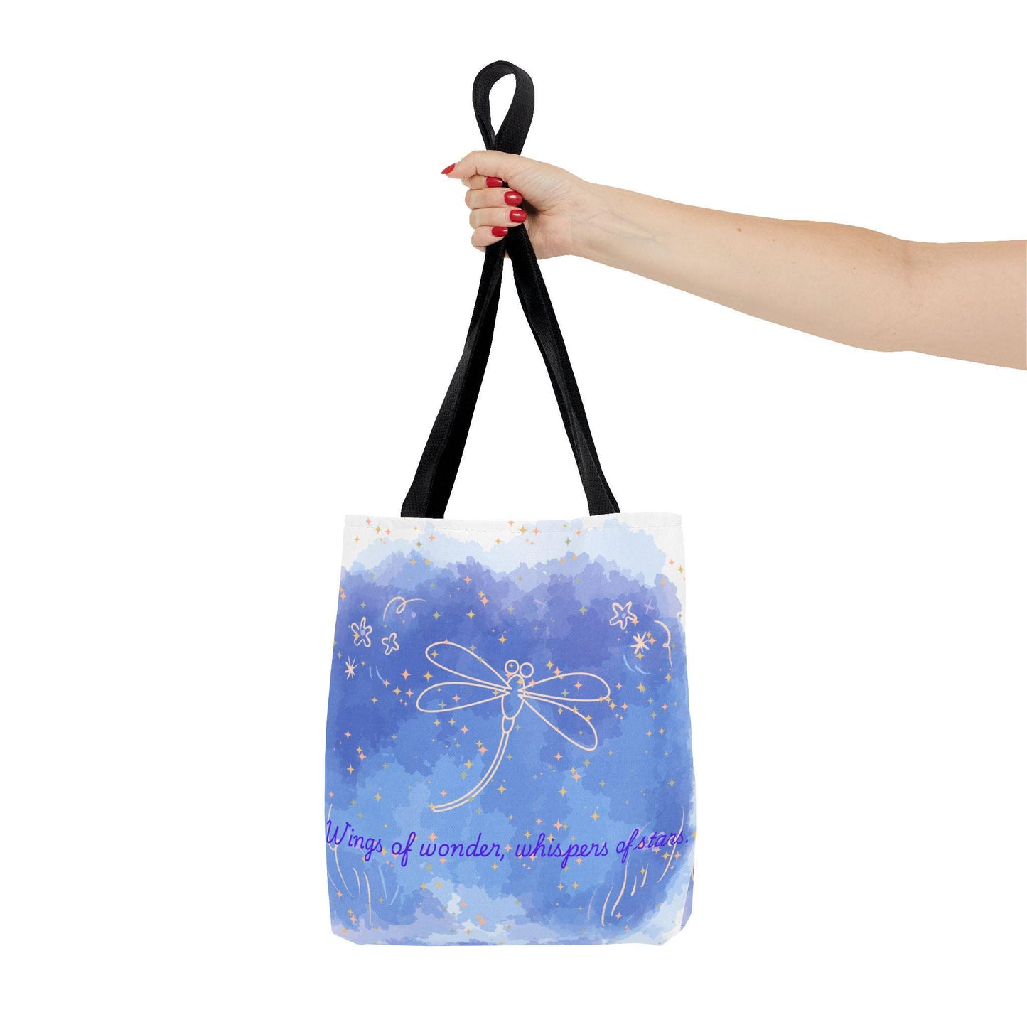 Whimsical Dragonfly Tote Bag, Eco-Friendly Shopping Bag, Gift for Nature Lovers, Summer Outings, Art-Inspired Carry-All