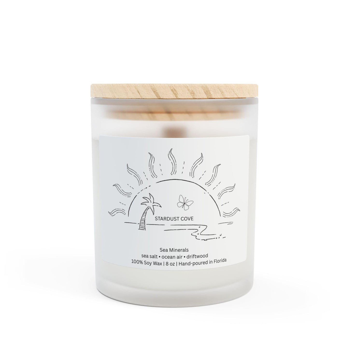 Sea Minerals Candle -Coastal Scent- Soy Wax- Ocean Breeze- Gift for Beach Lovers