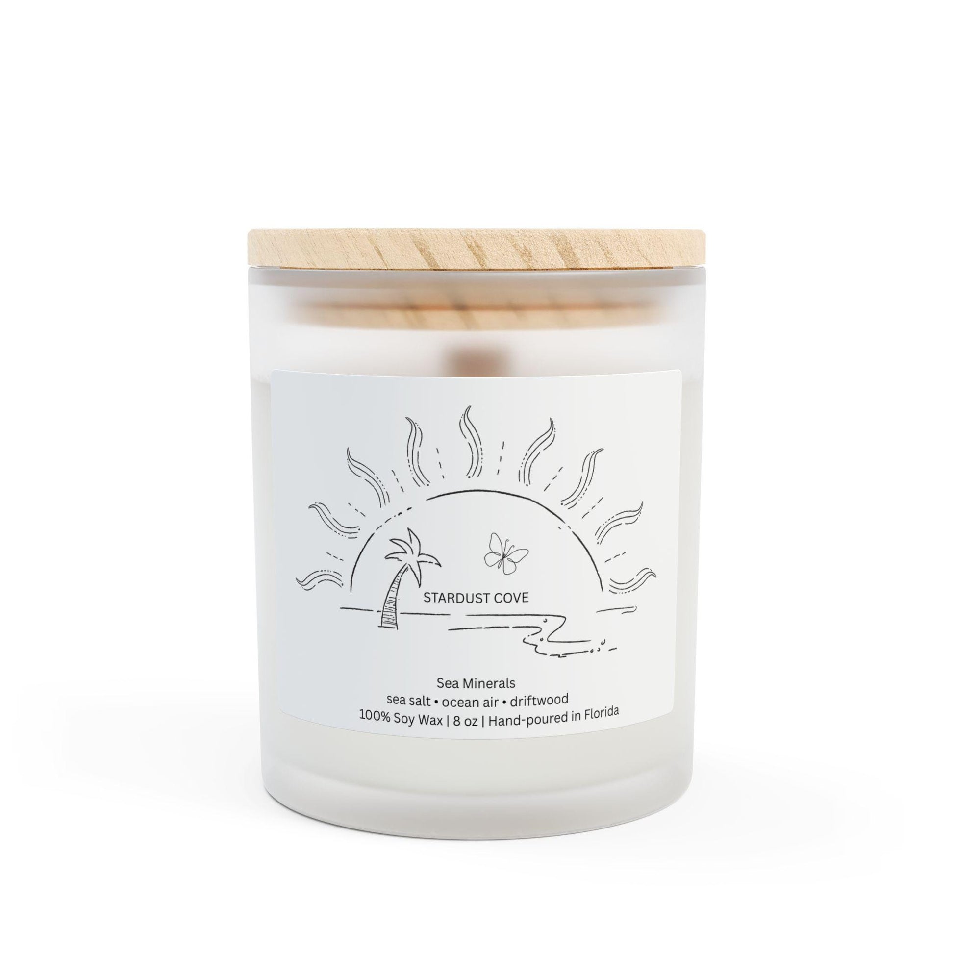 Sea Minerals Candle -Coastal Scent- Soy Wax- Ocean Breeze- Gift for Beach Lovers