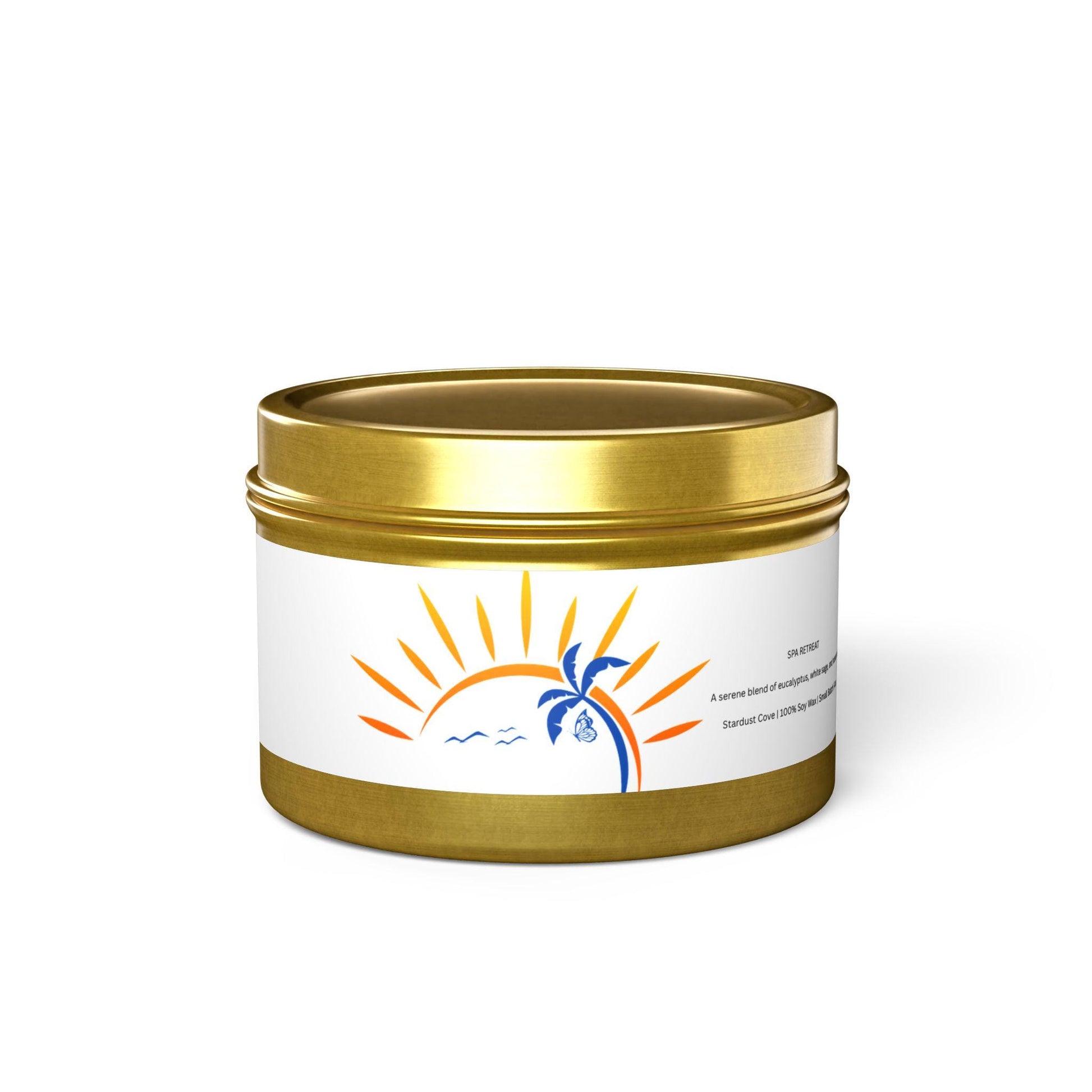 Sunset Vibes Tin Candles | Aromatherapy Candle for Home Decor, Beach Decor, Gift for Her, Relaxation Candles, Eco-Friendly Candle