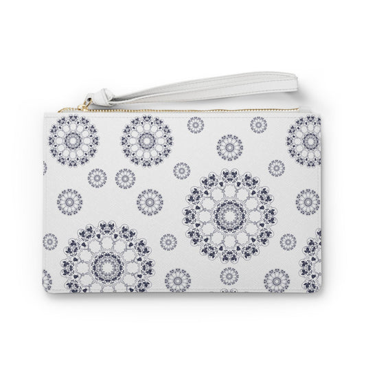 Elegant Patterned Clutch Bag, Stylish Wristlet, Evening Bag, Makeup Pouch, Travel Accessory, Gift for Her