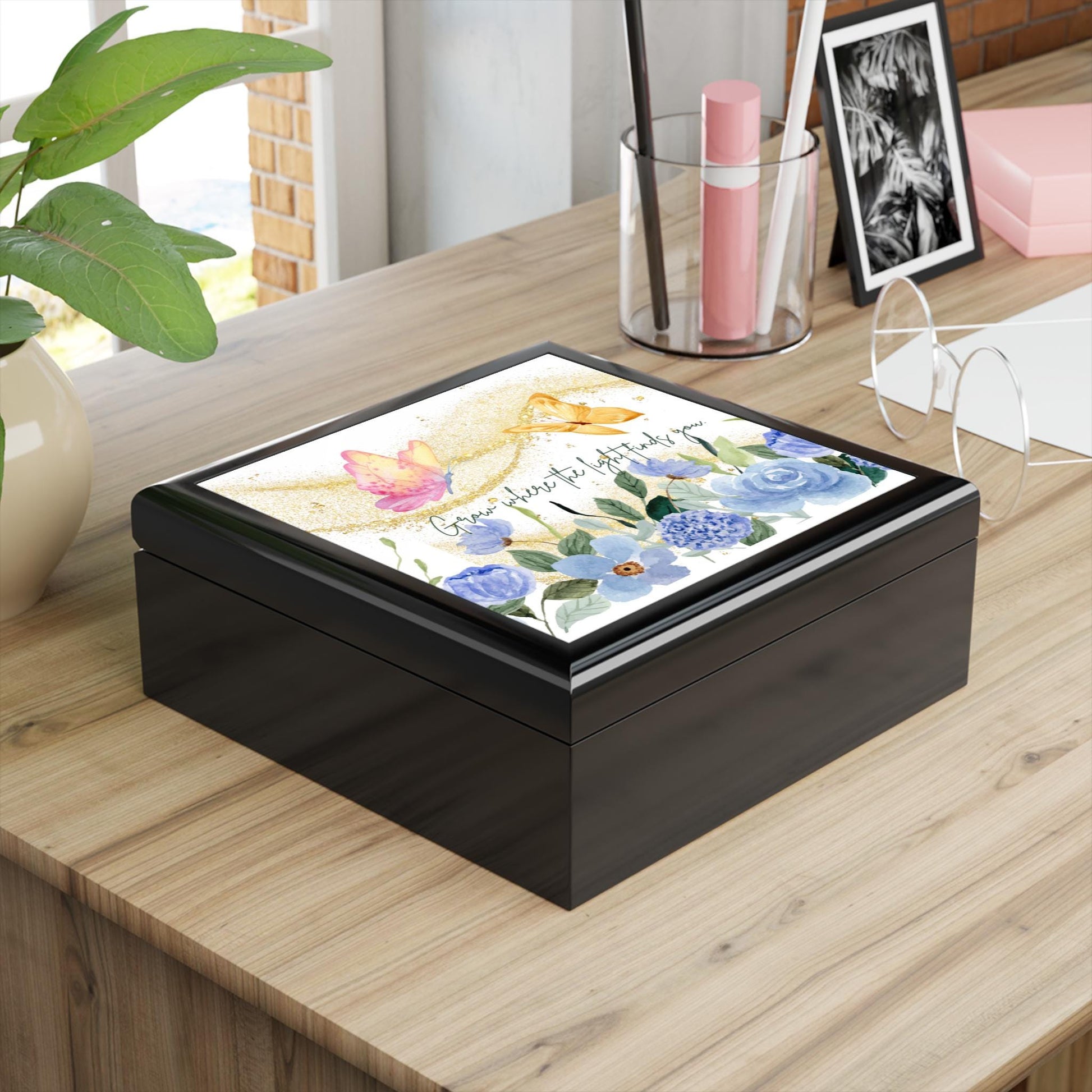 Butterfly Floral Jewelry Box