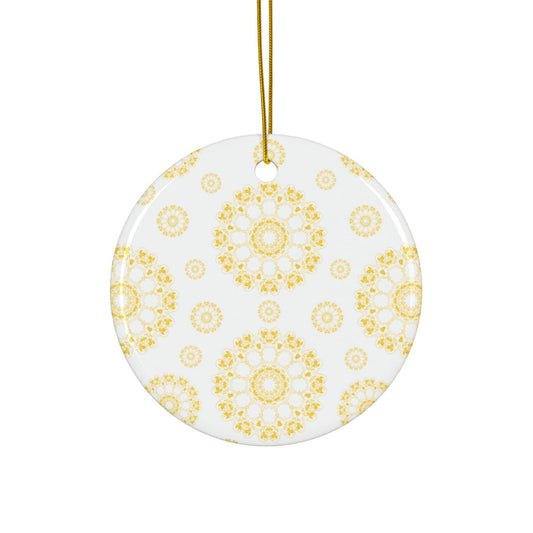 Ceramic Ornaments - Elegant Floral Designs, Holiday Decor, Personalized Gifts, Seasonal Decorations, Home Ornaments, Christmas Tree Decor