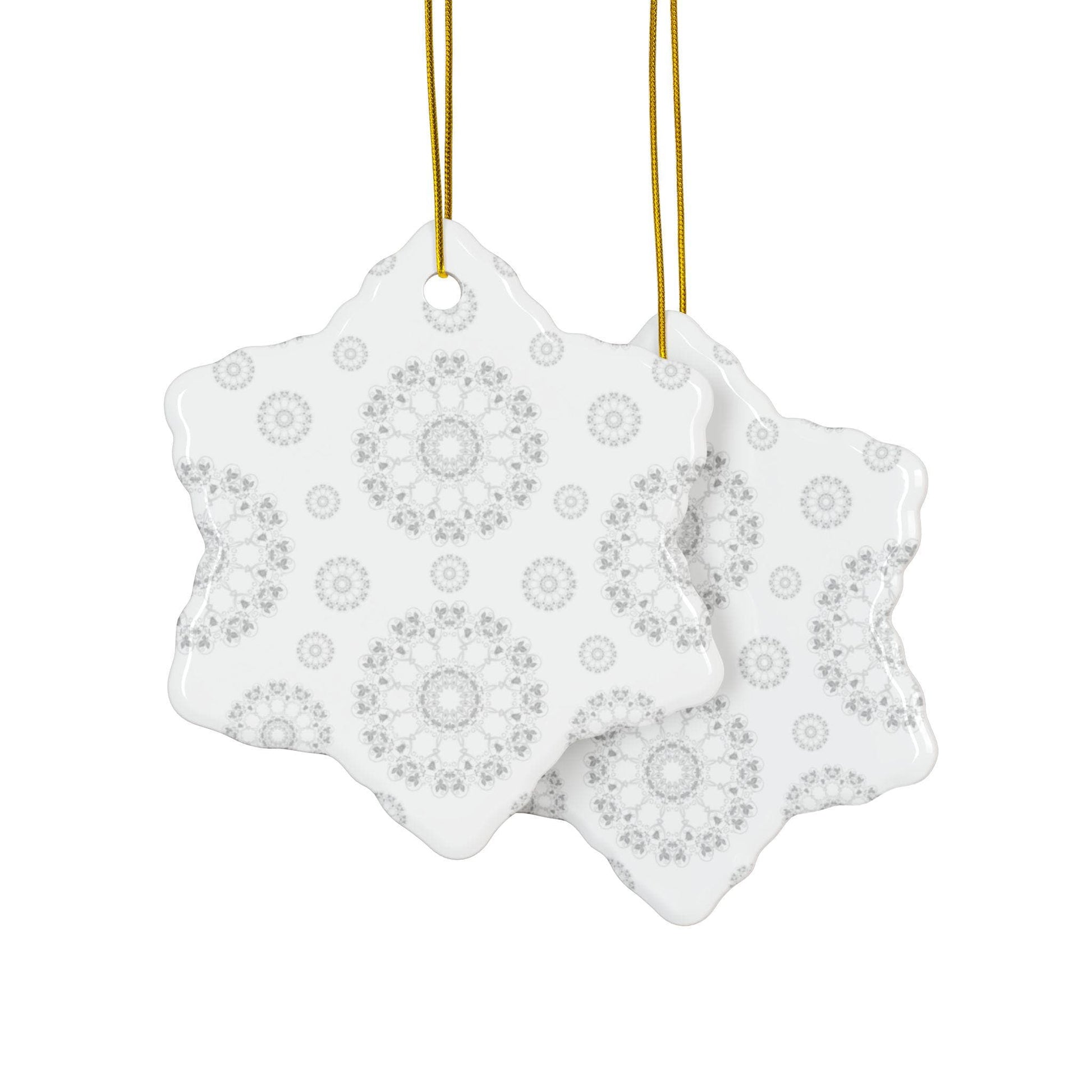 Elegant Ceramic Ornaments, 2-Side Print, Perfect for Holiday Decor, Gift Tags, Home Decor, Wedding Favors, Celebration Events