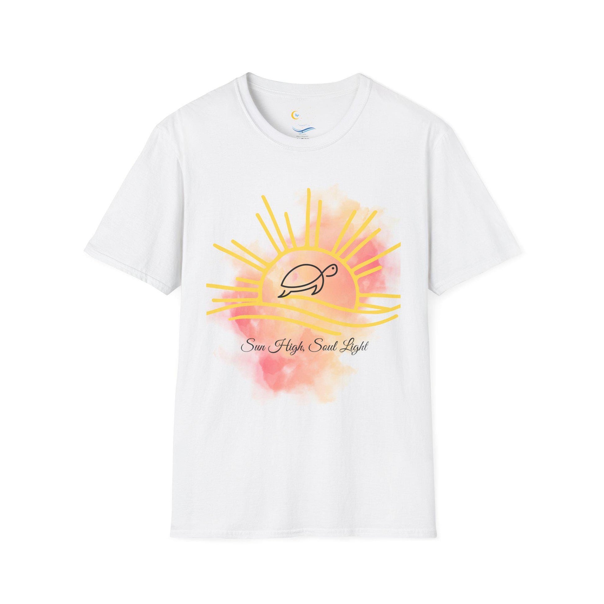 Sea Turlte Sun Tee-Vibrant Ocean Sunset Graphic T-Shirt -Beachy Coastal Shirt- Sea Life Shirt Summer Nature Shirt-Uni-sex Eco Tee