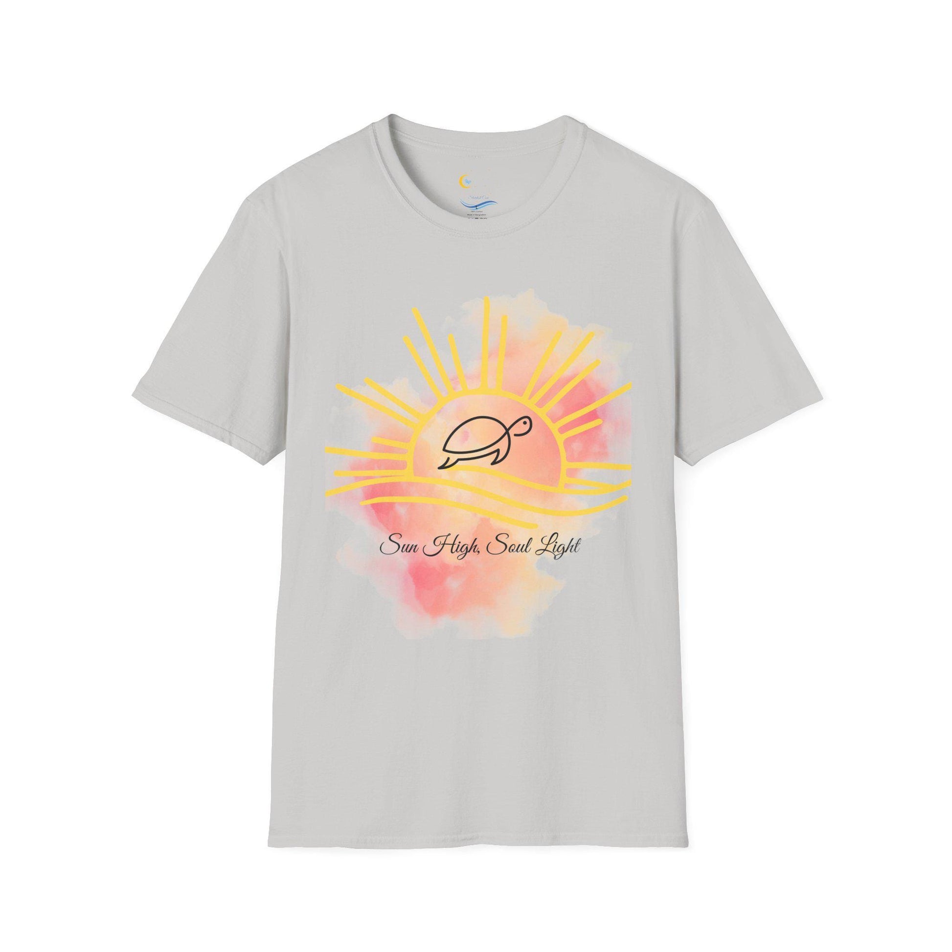 Sea Turlte Sun Tee-Vibrant Ocean Sunset Graphic T-Shirt -Beachy Coastal Shirt- Sea Life Shirt Summer Nature Shirt-Uni-sex Eco Tee