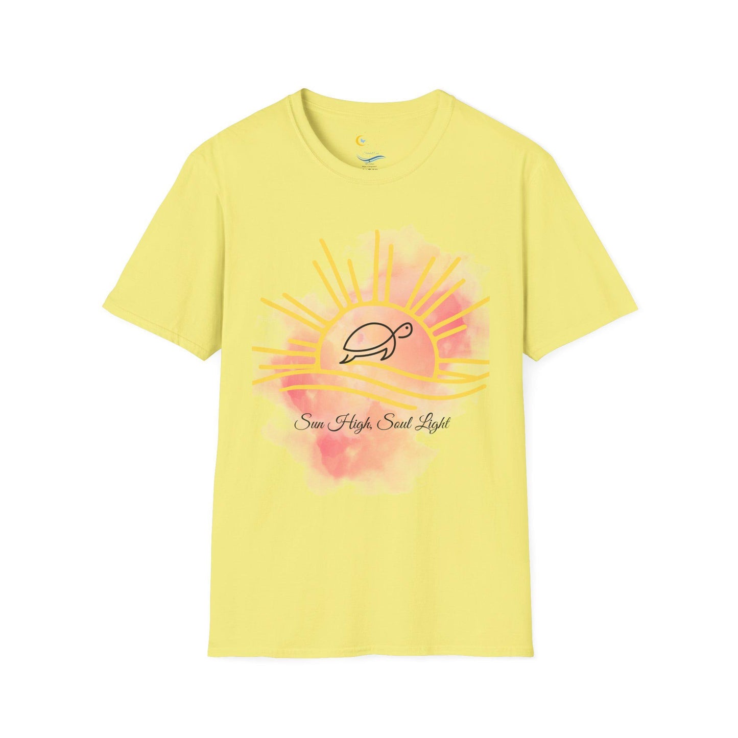 Sea Turlte Sun Tee-Vibrant Ocean Sunset Graphic T-Shirt -Beachy Coastal Shirt- Sea Life Shirt Summer Nature Shirt-Uni-sex Eco Tee