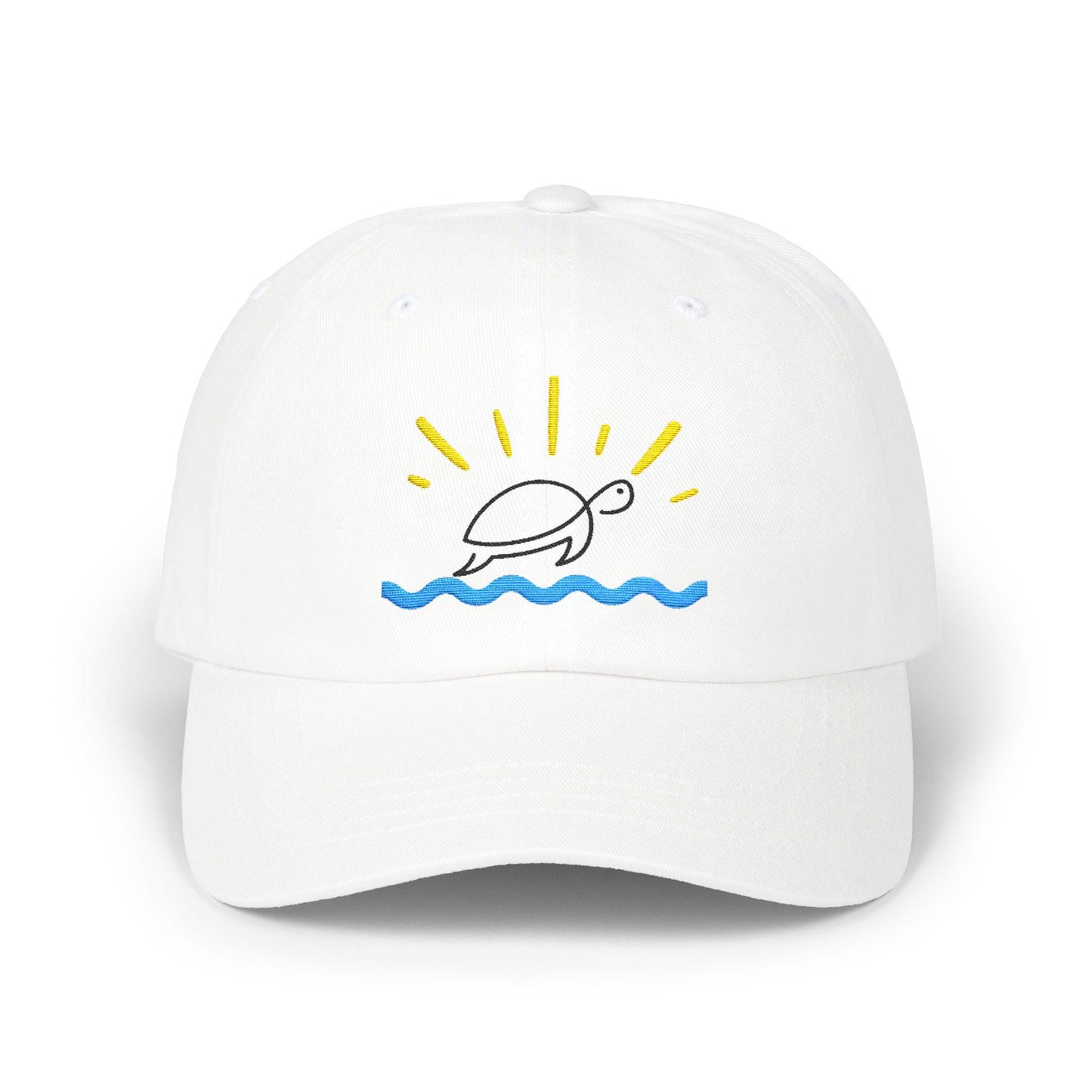 Beach Vibes Dad Cap, Cute Turtle Hat, Summer Accessory, Gift for Dads, Casual Headwear, Outdoor Lover's Cap