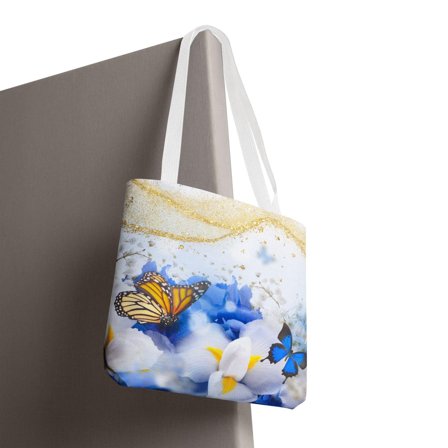 Butterfly Floral Tote Bag - Stylish Eco-Friendly Shopper, Perfect for Spring Outings, Gifts, Beach Days, Everyday Use