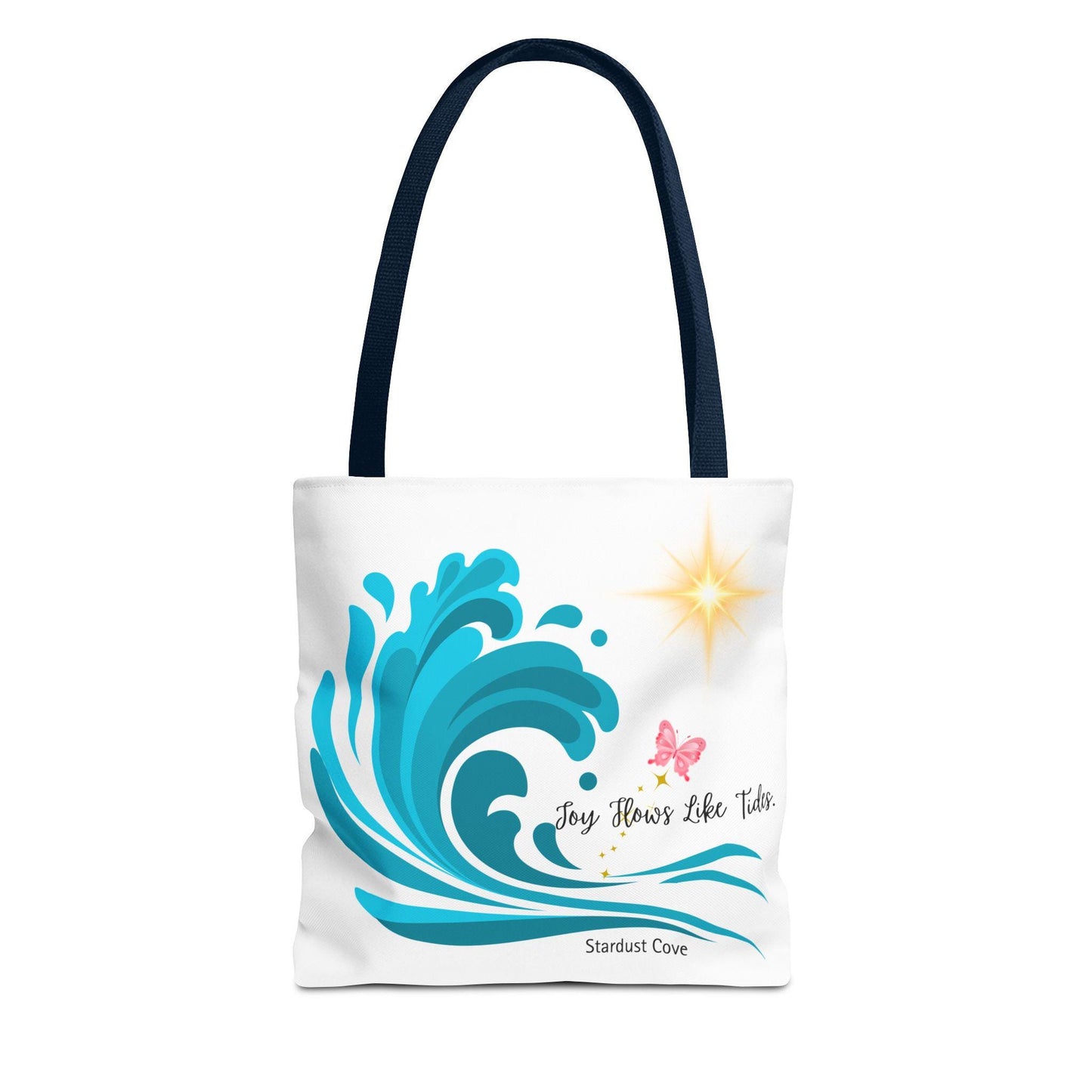 Joy Flows Like Water Tote Bag, Colorful Beach Bag, Vacation Tote, Eco-Friendly Carryall, Summer Accessories, Gift for Ocean Lovers