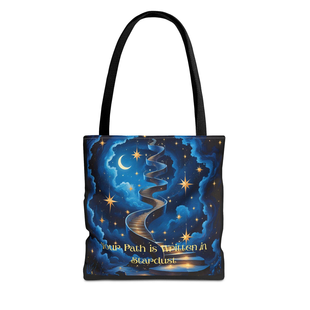 Cosmic Stardust Tote Bag - Celestial Night Sky Boho Astrology Canvas Bag