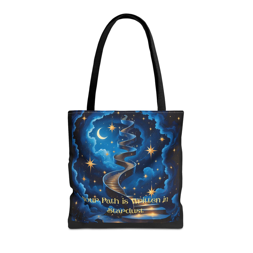 Cosmic Stardust Tote Bag - Celestial Night Sky Boho Astrology Canvas Bag