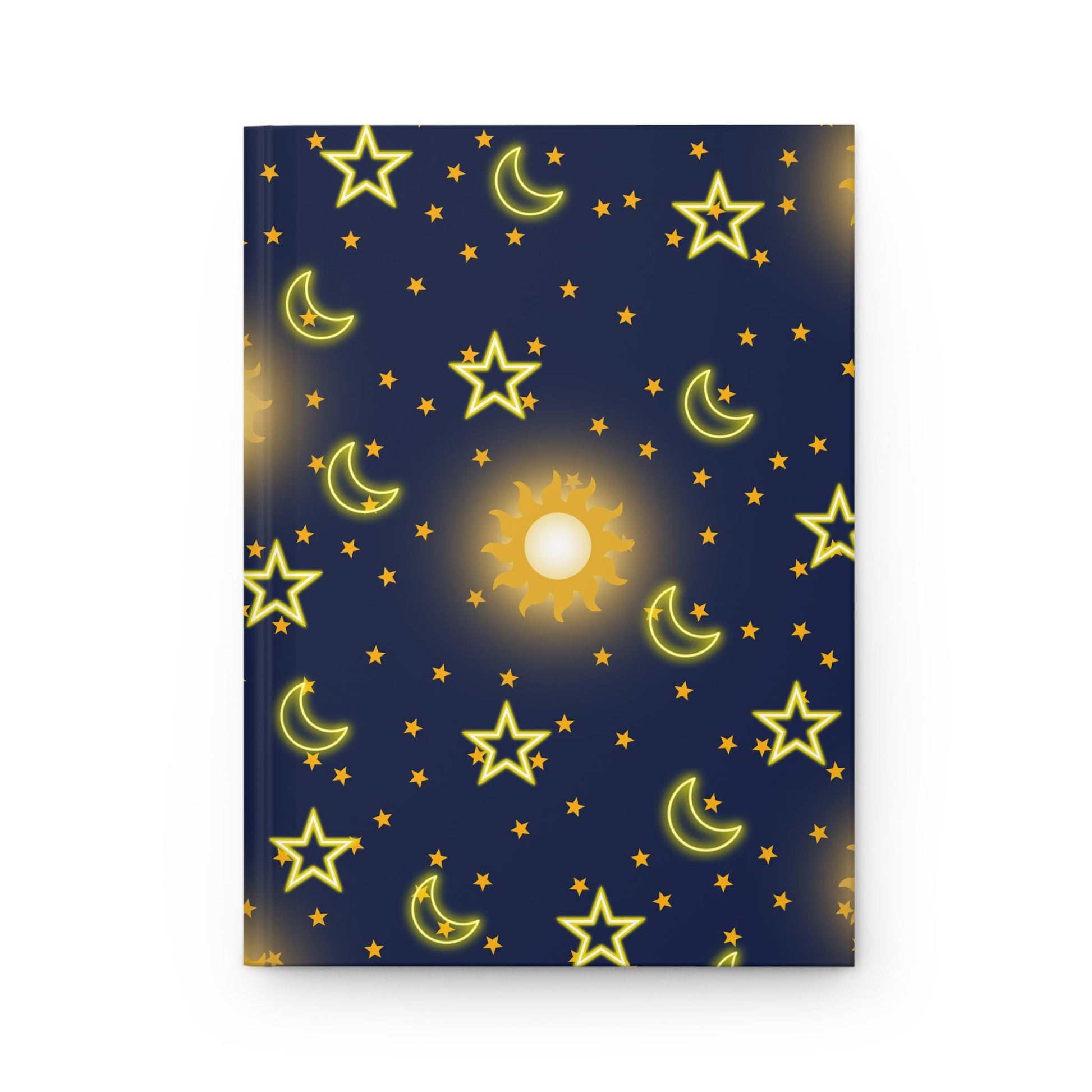 Celestial Dreams Journal, Night Sky Notebook, Starry Pattern Diary, Gift for Moon Lovers, Cosmic Writing Journal