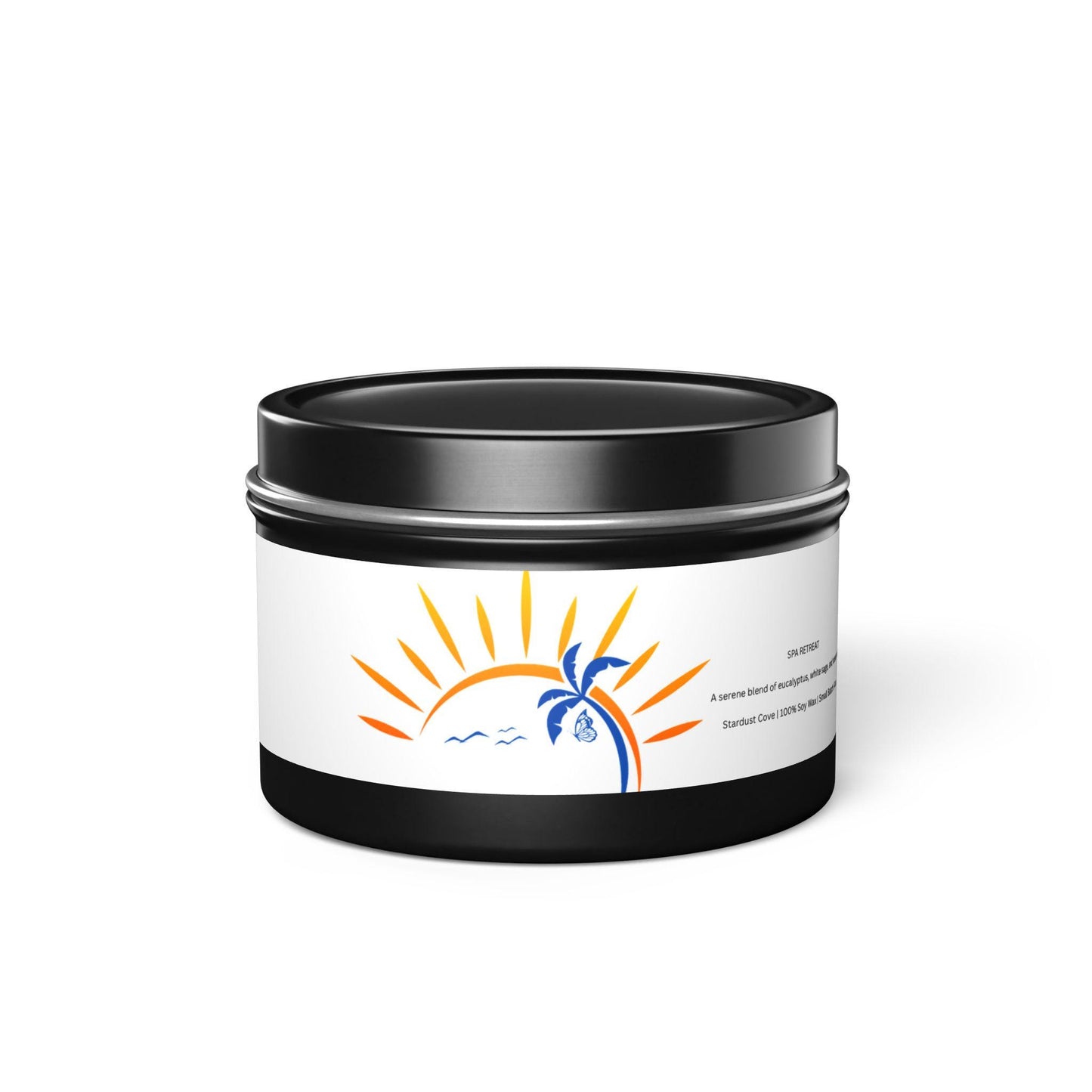 Sunset Vibes Tin Candles | Aromatherapy Candle for Home Decor, Beach Decor, Gift for Her, Relaxation Candles, Eco-Friendly Candle