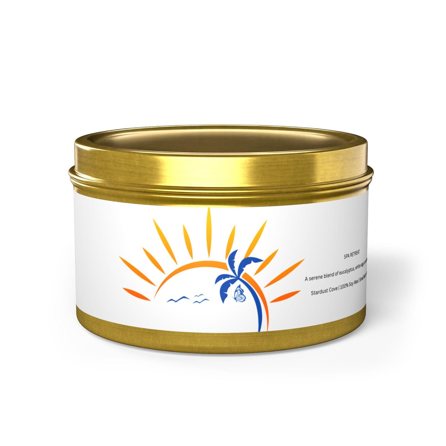 Sunset Vibes Tin Candles | Aromatherapy Candle for Home Decor, Beach Decor, Gift for Her, Relaxation Candles, Eco-Friendly Candle